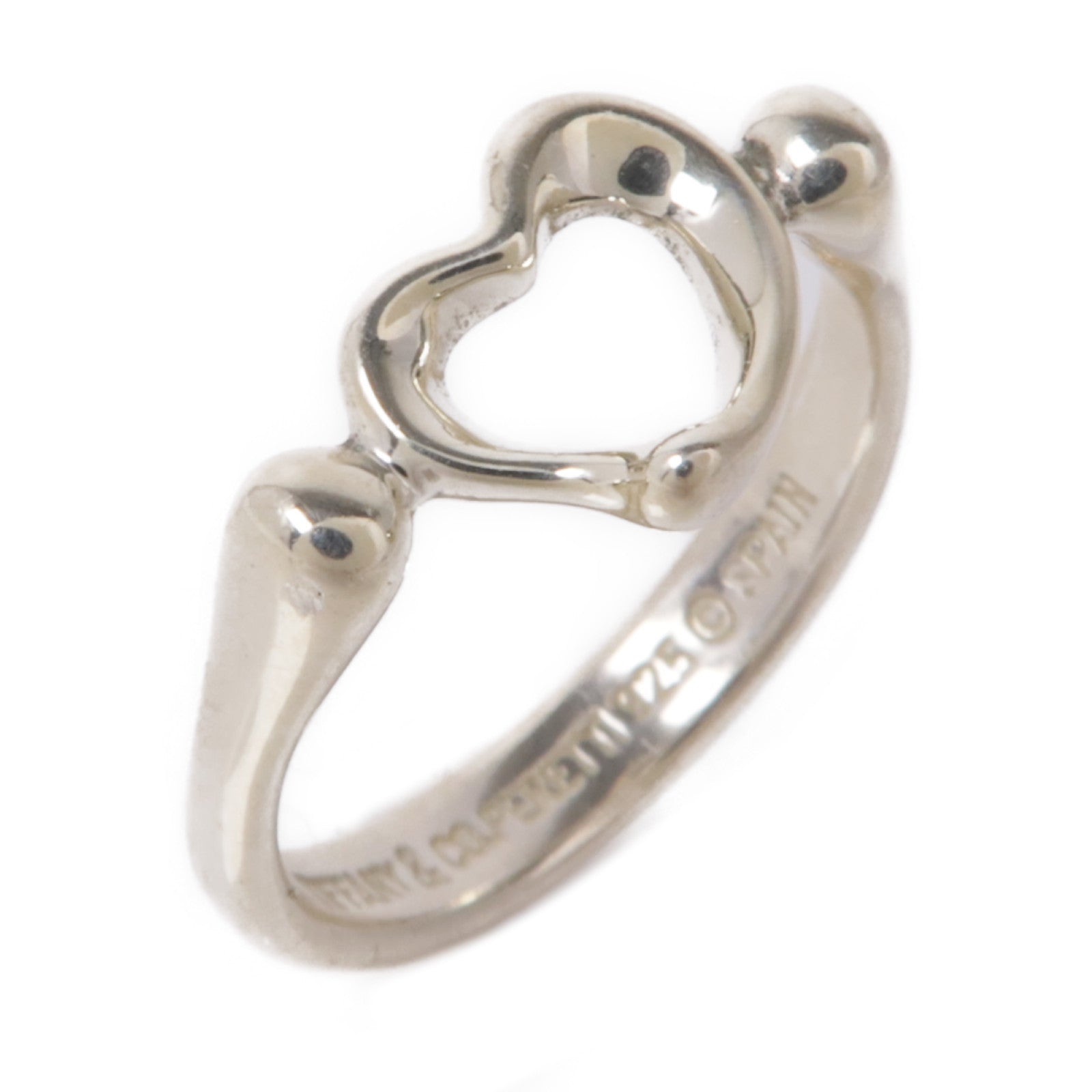 TIFFANY＆CO 925純銀Open Heart Ring戒指US#5.5
