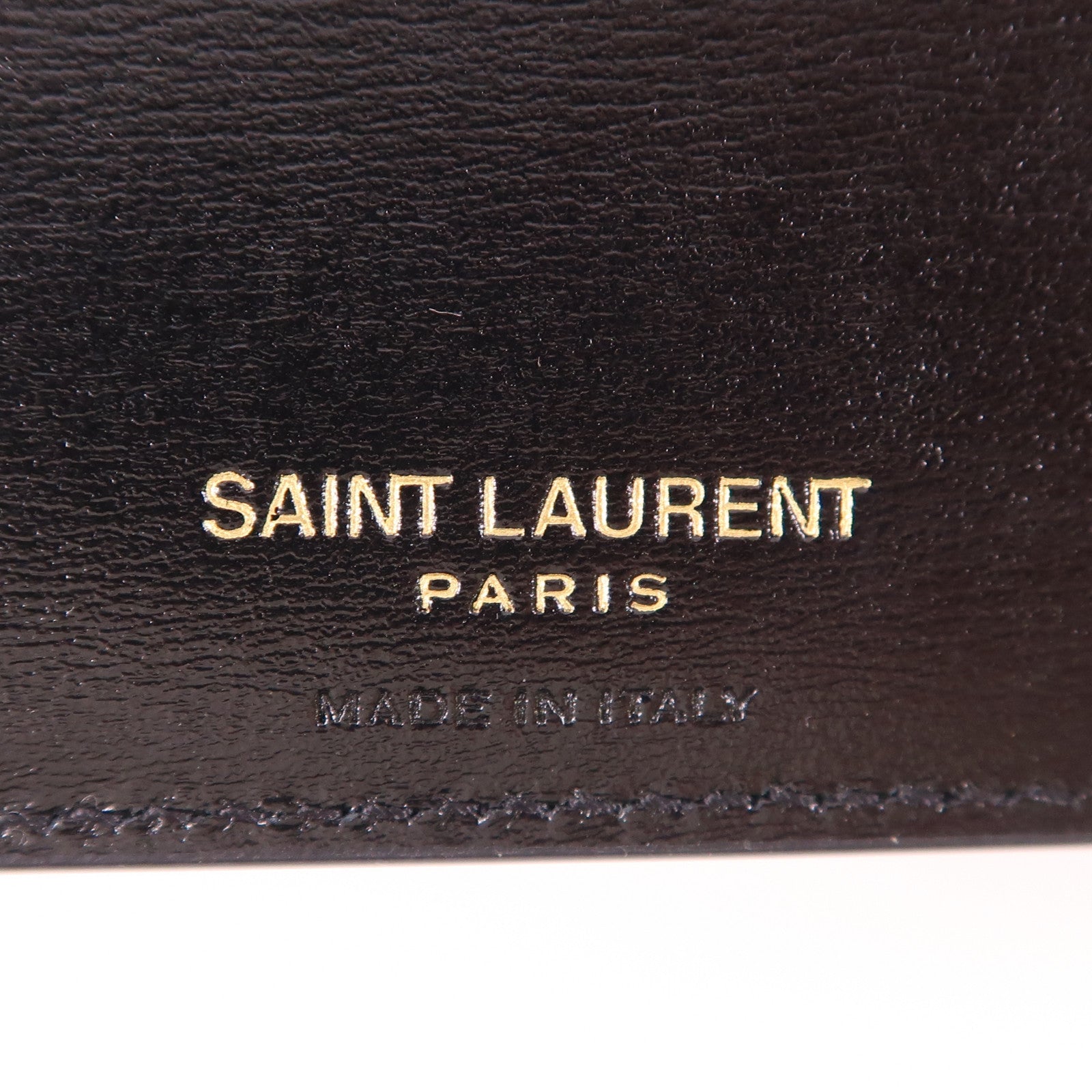 SAINT LAURENT 牛皮皮革Tiny Monogram Wallet金扣錢包