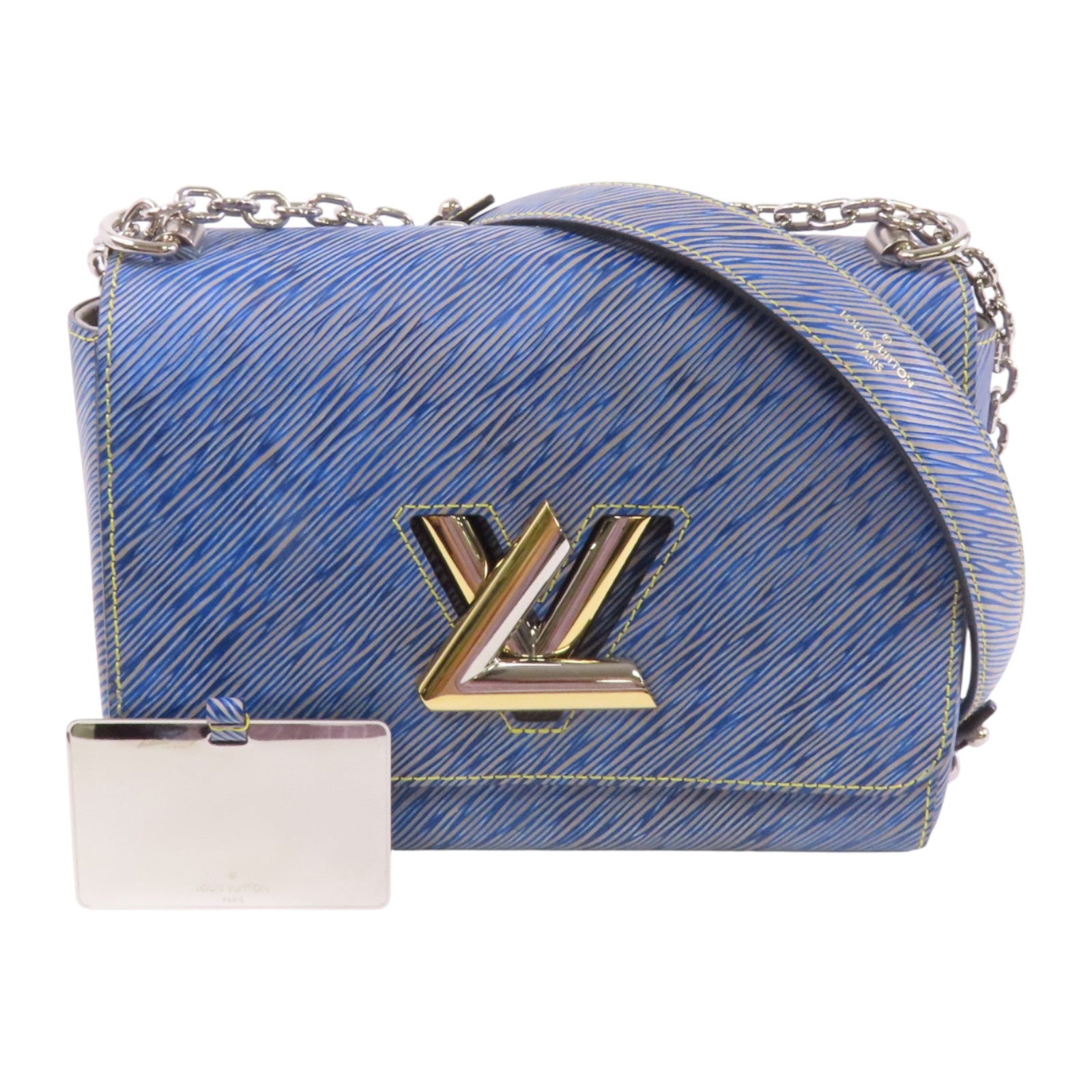 LOUIS VUITTON Epi Twist MM銀扣鏈帶肩背袋
