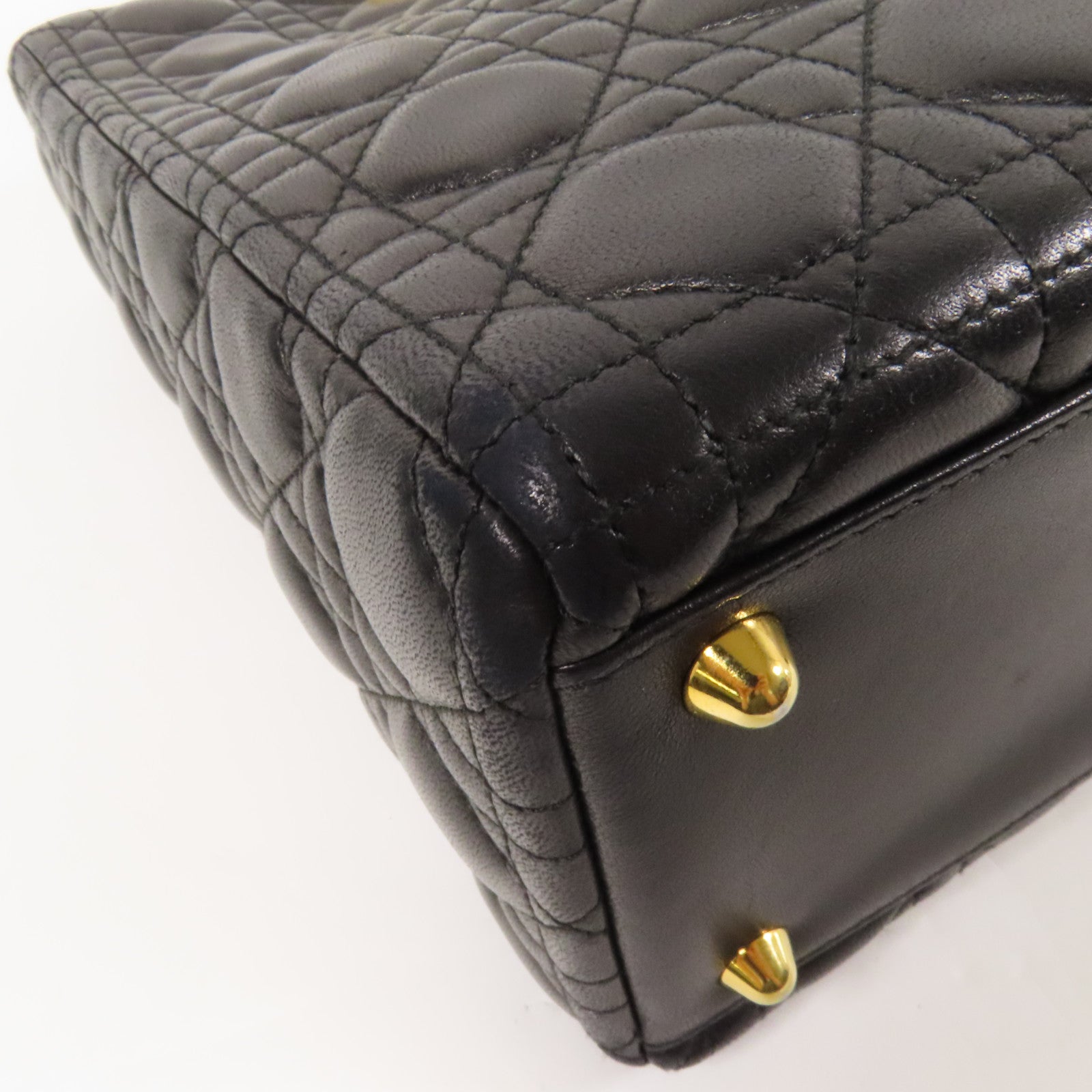 Dior 羊皮皮革Lady Dior Large金扣手挽袋