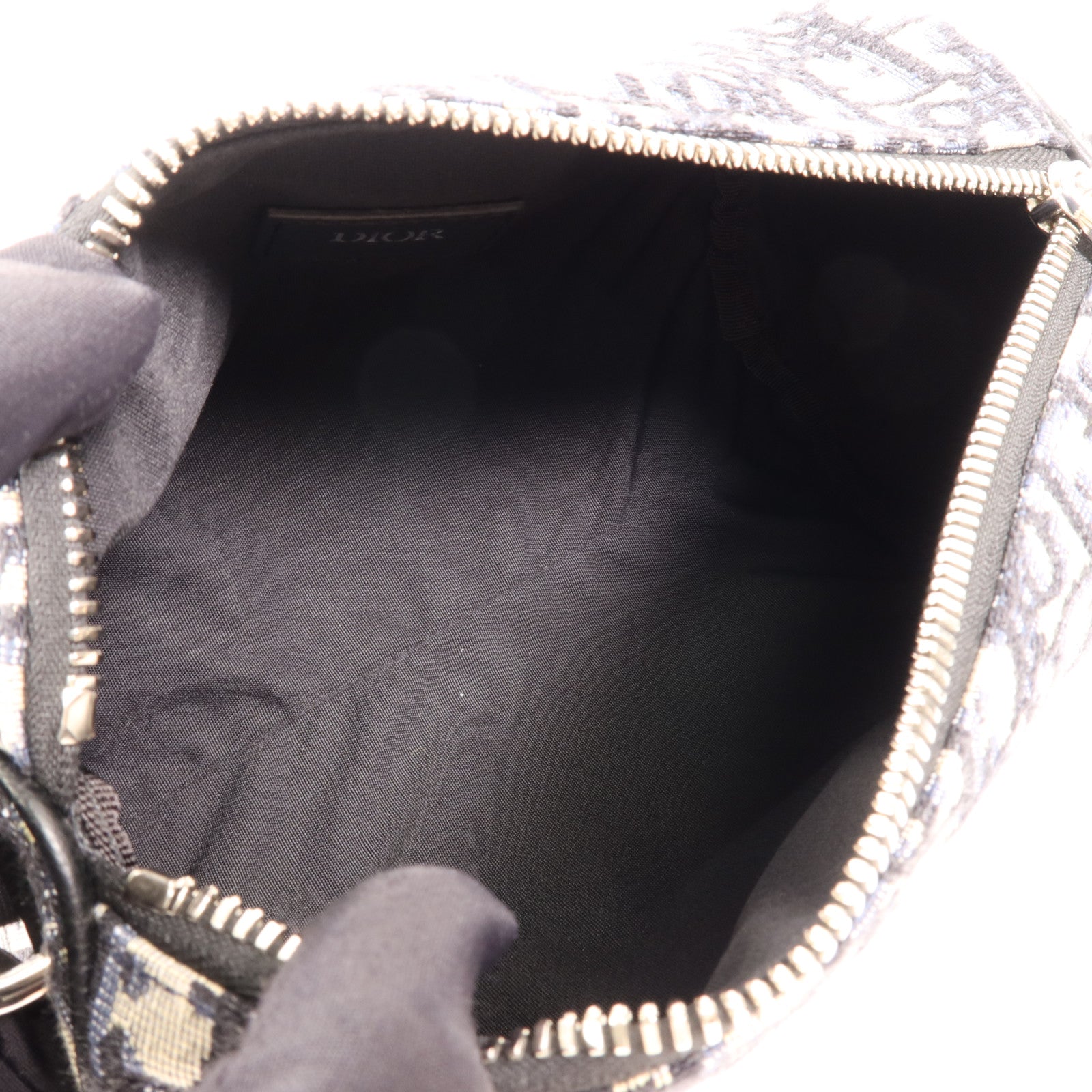 Dior 帆布Shoulder Bag銀扣肩背袋