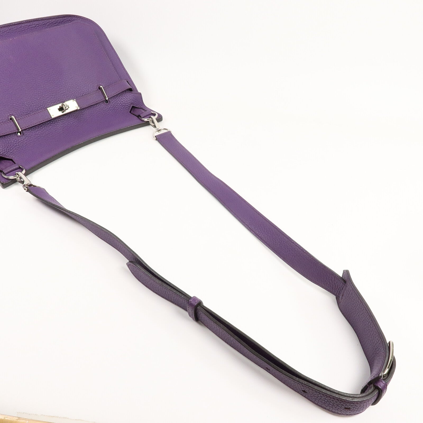 HERMES Clemence皮革Jypsiere 28肩背袋Anemone