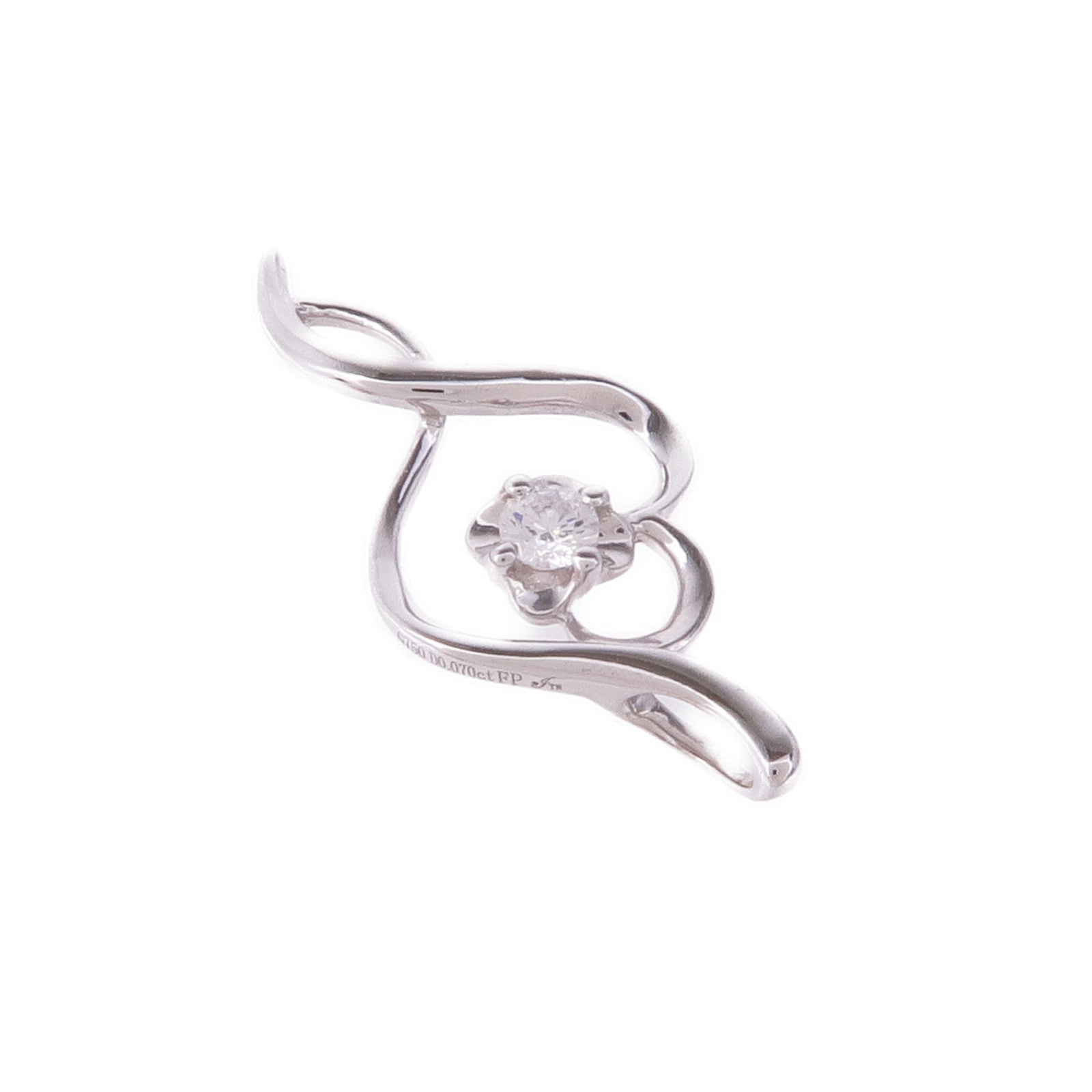 JEWELRY 18K白金Diamond Pendant Top鑽石吊墜