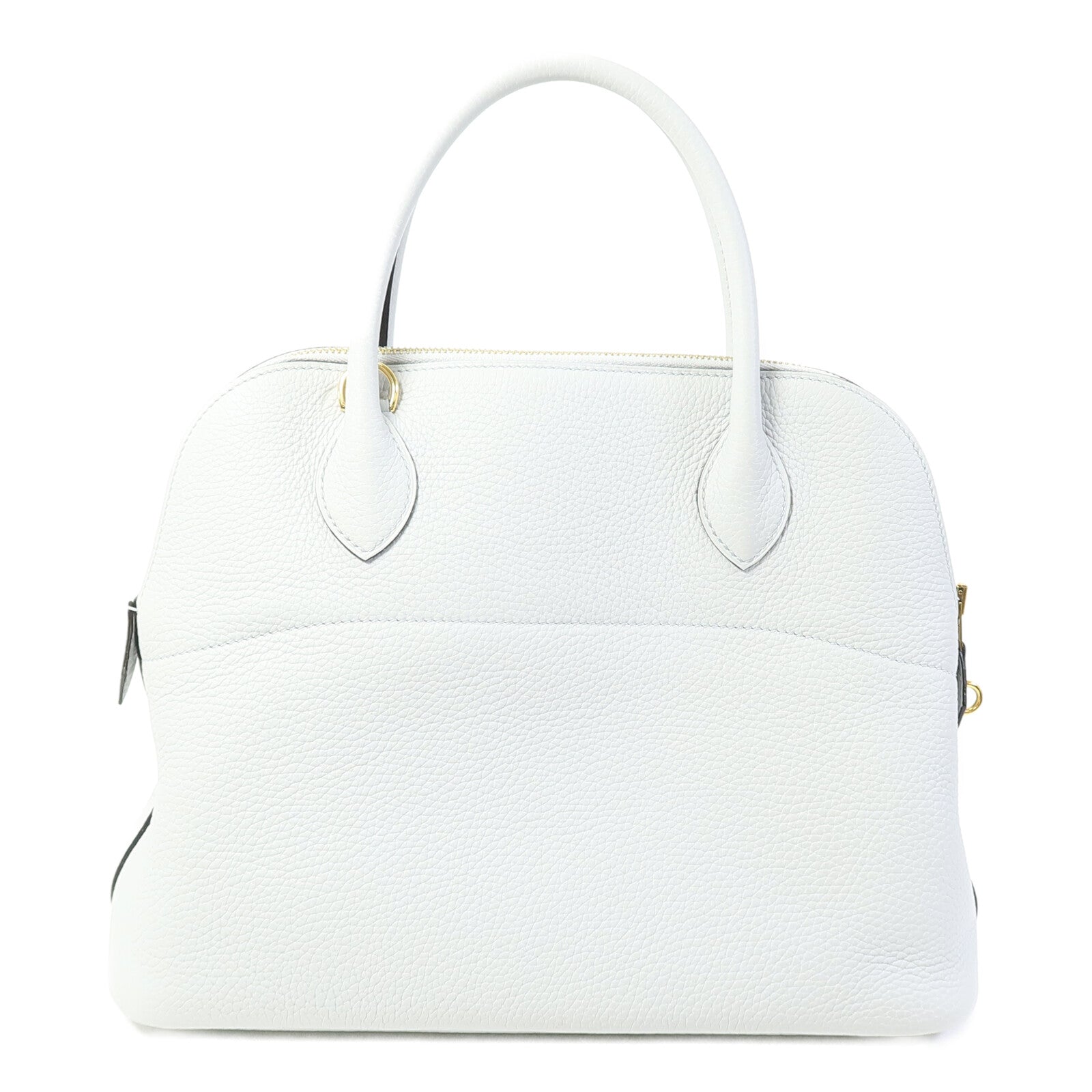 HERMES Togo皮革Bolide 31金扣手挽肩背兩用袋Blue Glacier