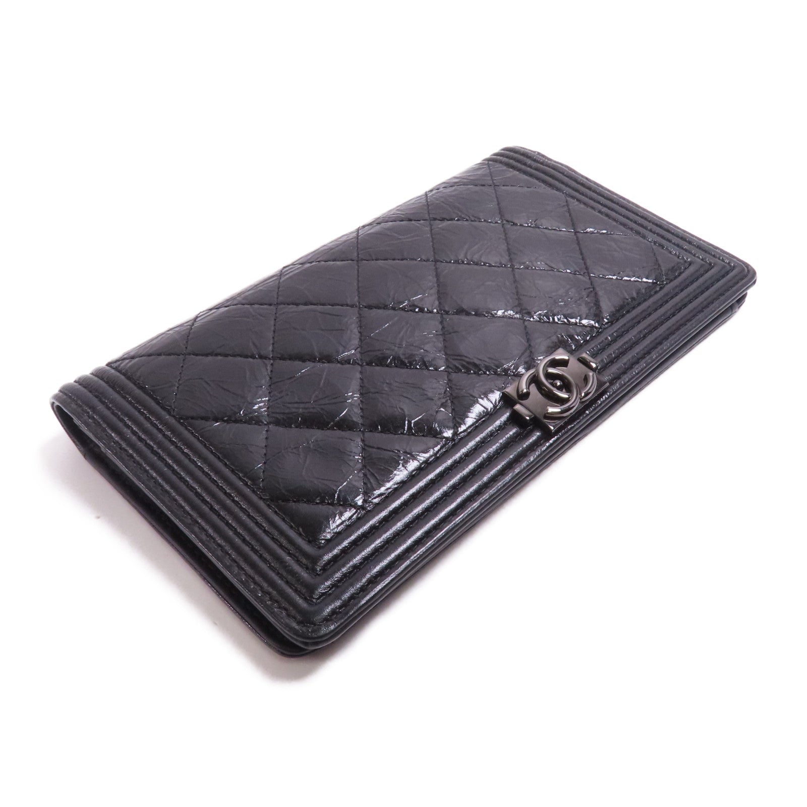 CHANEL 塗層帆布Long Wallet長錢包