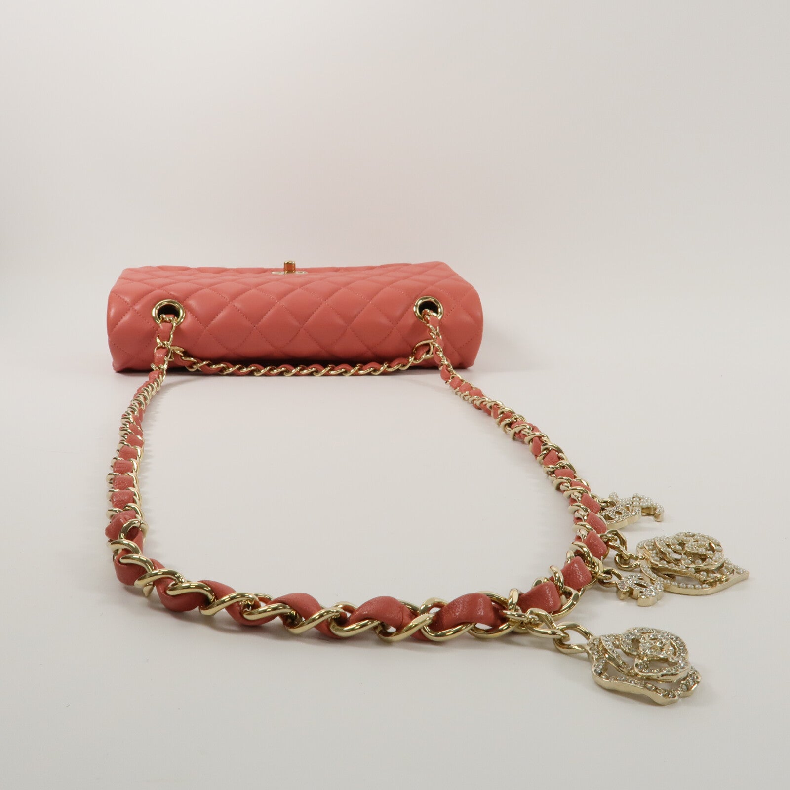 CHANEL 羊皮皮革Chain Shoulder Bag鏈帶肩背袋