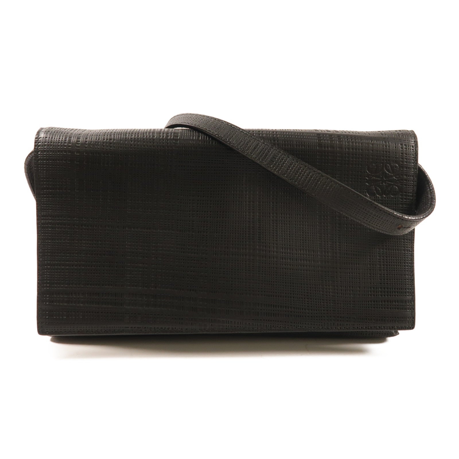 LOEWE 牛皮皮革Anagram金扣肩背袋