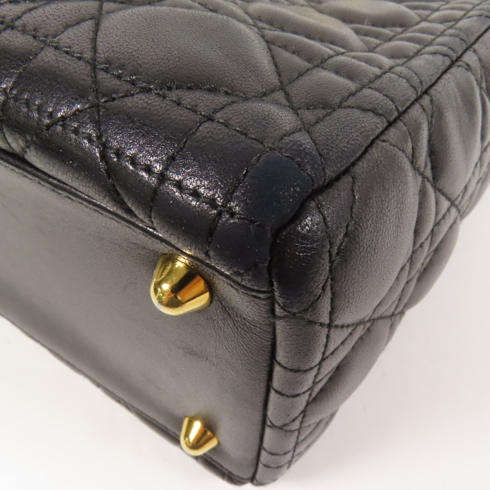 Dior 羊皮皮革Lady Dior Large金扣手挽袋