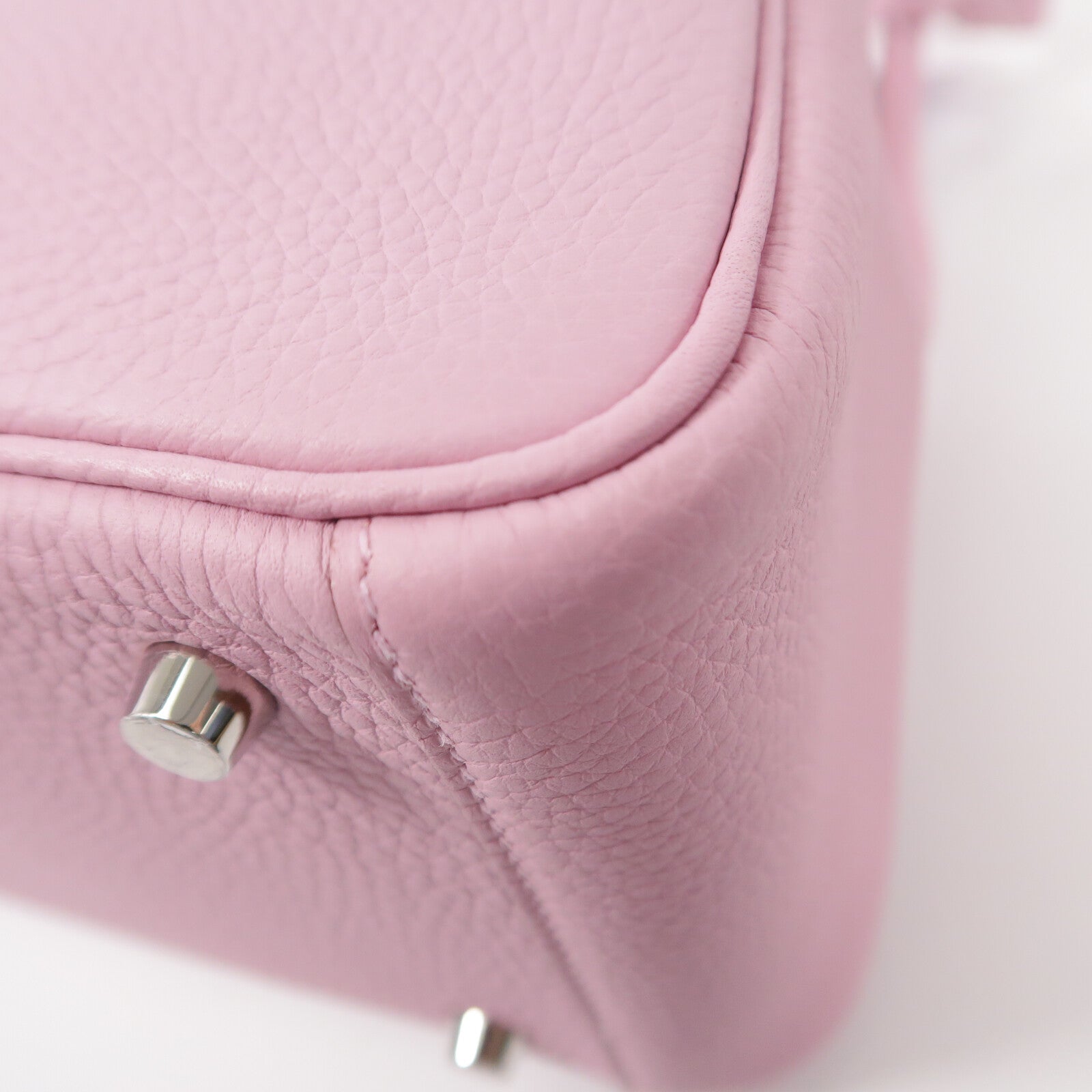 HERMES Clemence皮革Lindy 26手挽肩背兩用袋Mauve Sylvestre