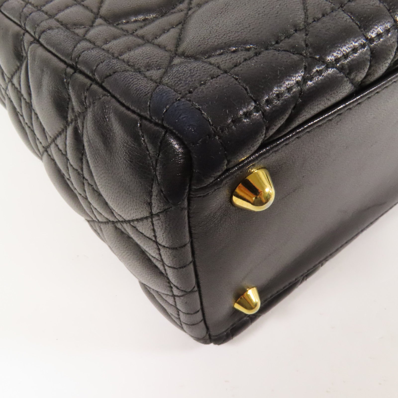 Dior 羊皮皮革Lady Dior Large金扣手挽袋