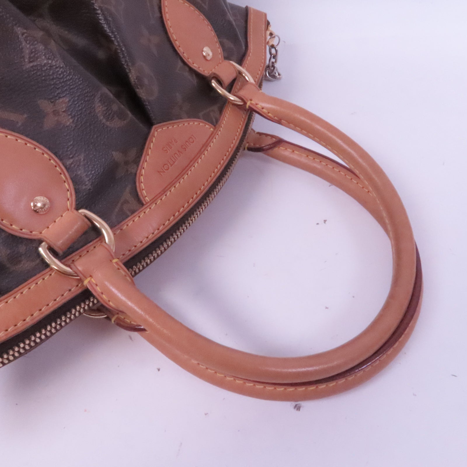 LOUIS VUITTON 【激減優惠】Monogram Tivoli PM金扣手挽袋啡色