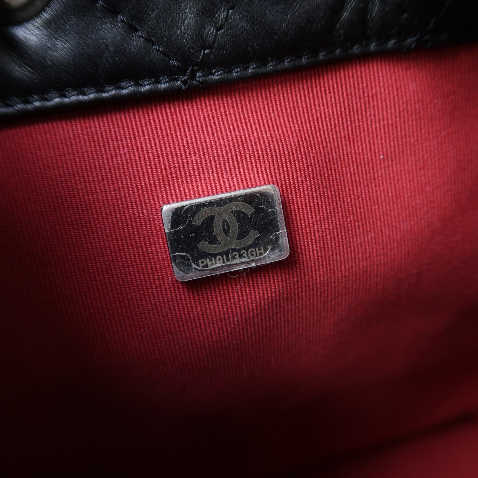 CHANEL 菱格牛皮皮革Gabrielle Backpack背包黑色