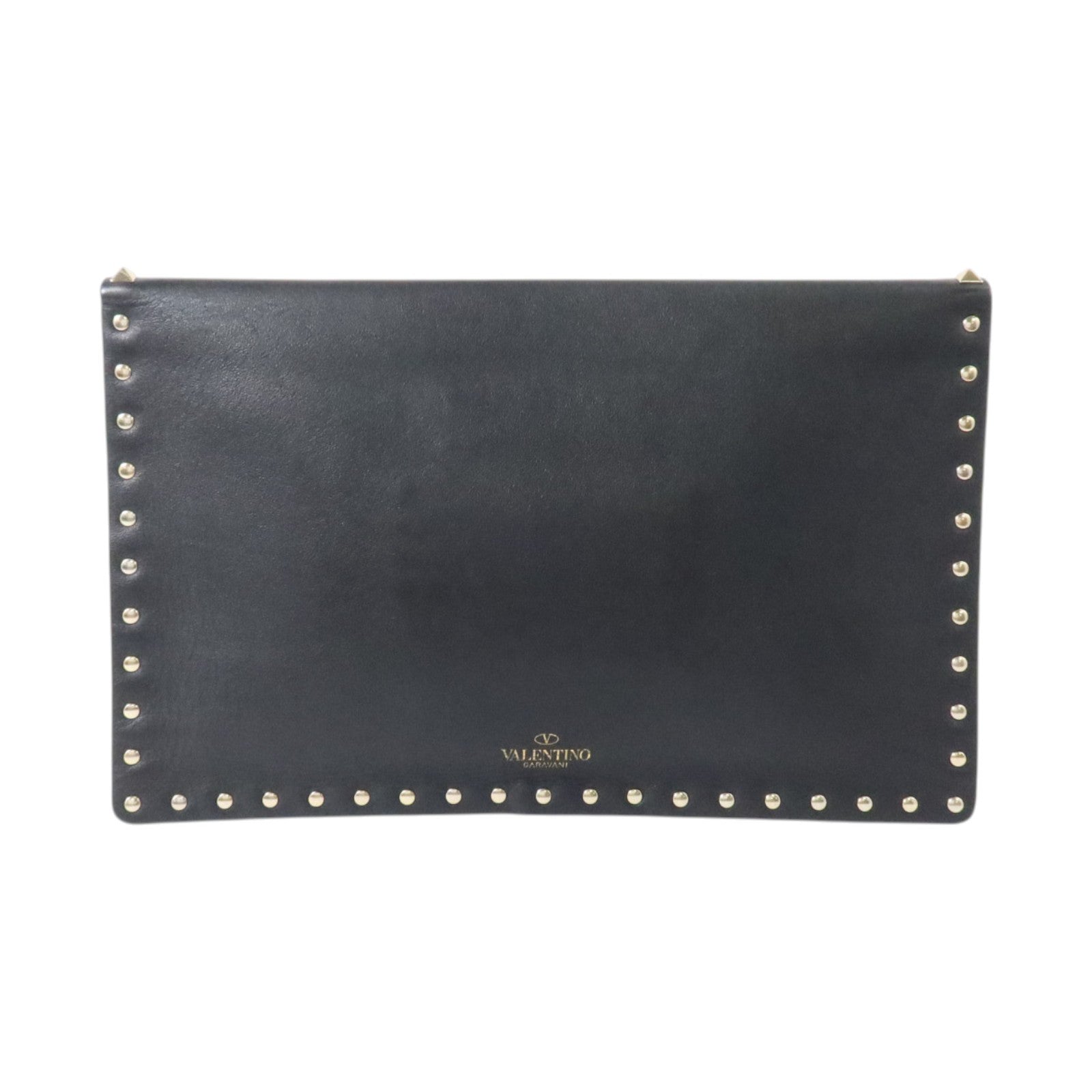Valentino 牛皮皮革Rockstud Clutch金扣手拿包