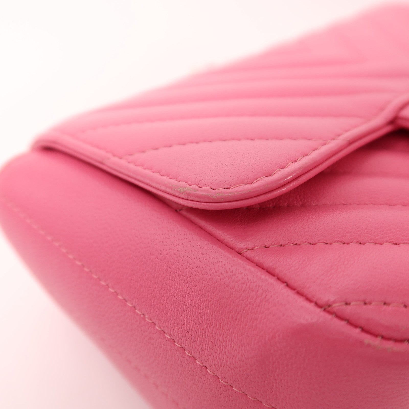 CHANEL 羊皮皮革Mini Classic 17金扣鏈帶肩背袋