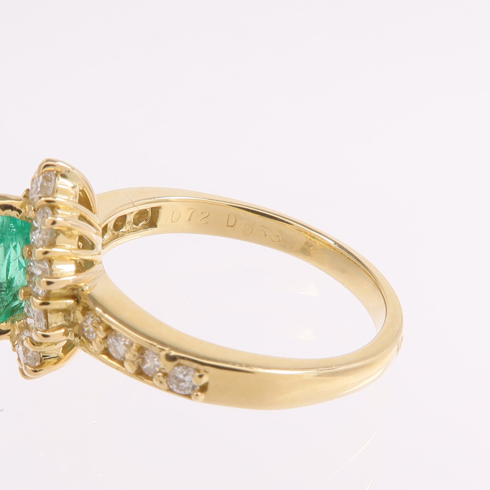JEWELRY 18K黃金Ring綠寶石/鑽石戒指