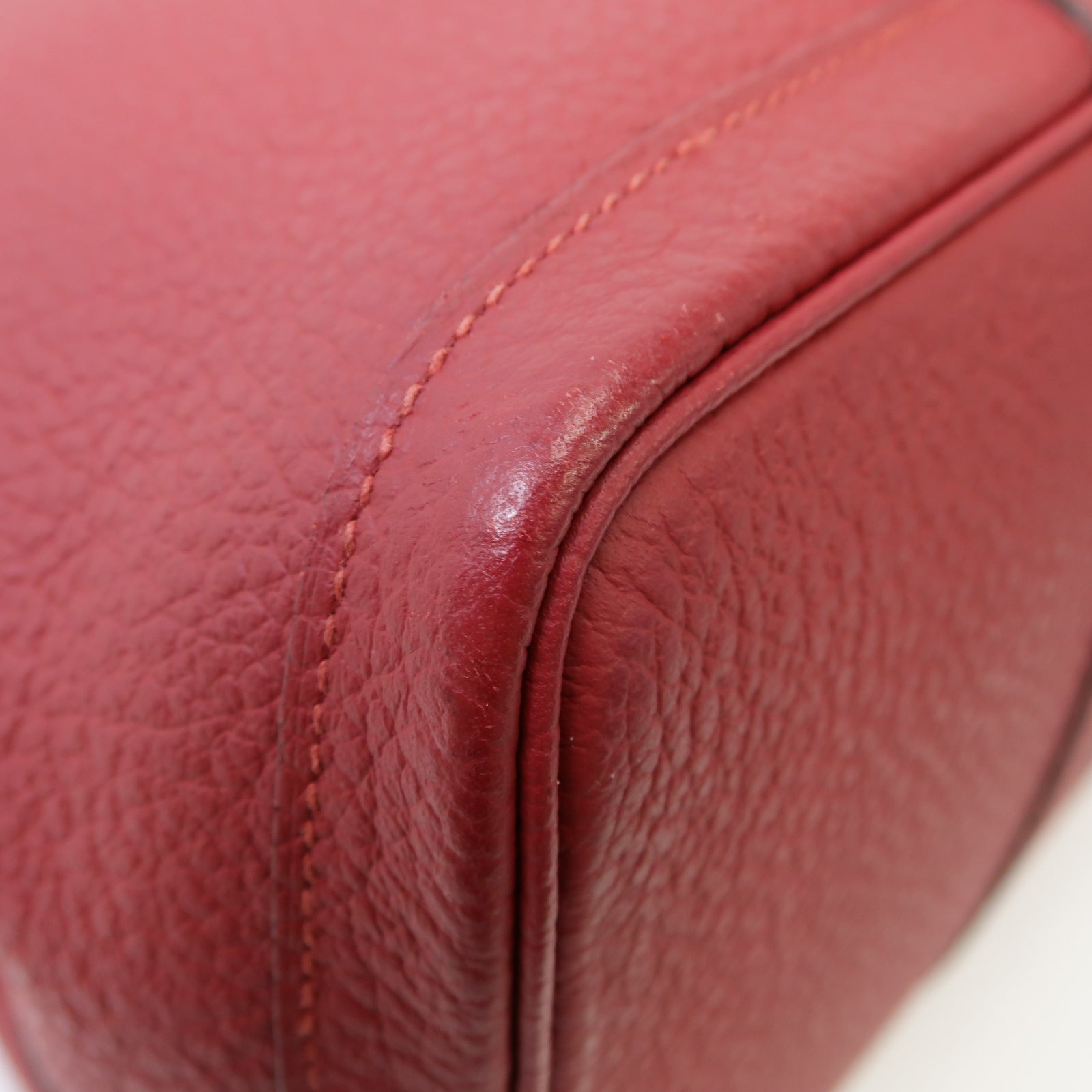 HERMES 【激減優惠】Negonda皮革GardenParty PM Large Tote Bag銀扣手挽袋Rubis/紅寶石紫紅色