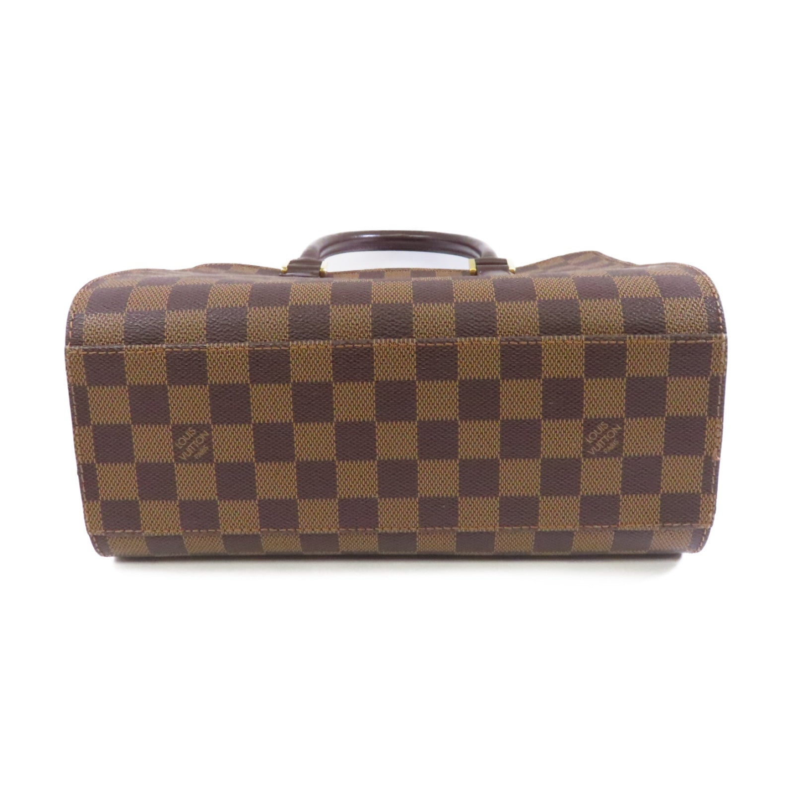 LOUIS VUITTON Damier Ebene Trinan金扣手挽袋啡色