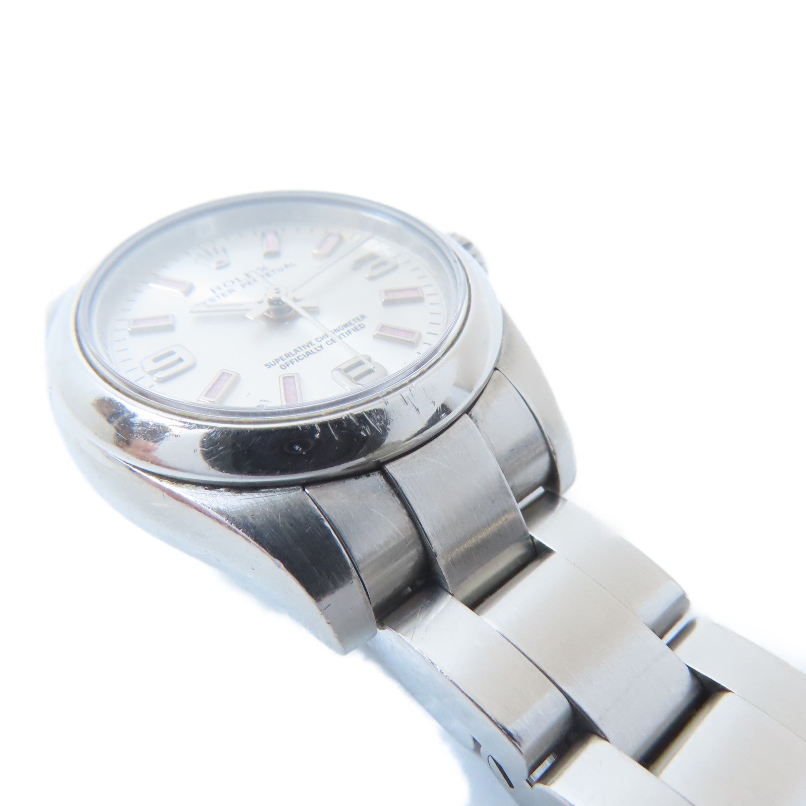 ROLEX Oyster Perpetual 26不鏽鋼手錶自動機芯銀色