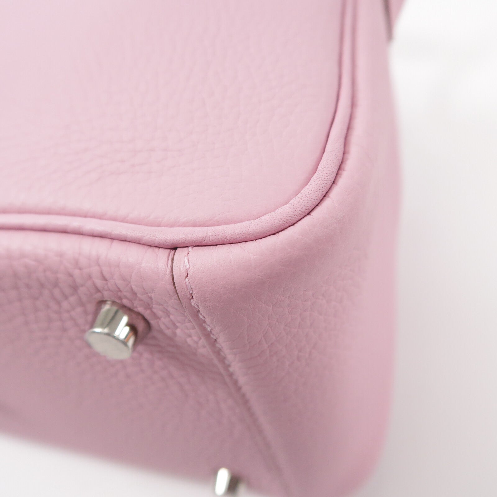 HERMES Clemence皮革Lindy 26手挽肩背兩用袋Mauve Sylvestre