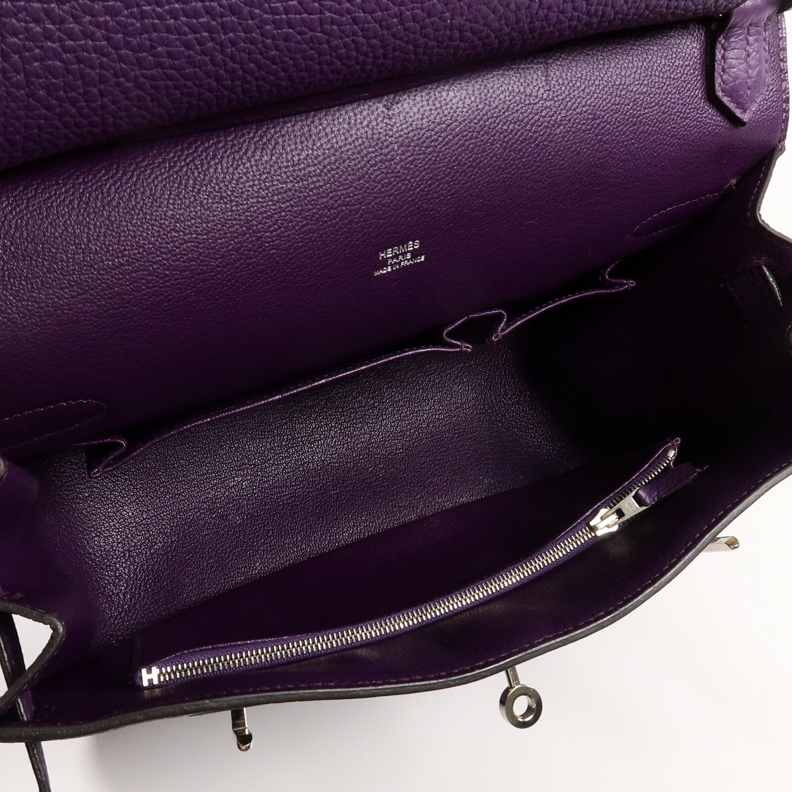 HERMES Clemence皮革Jypsiere 28肩背袋Anemone