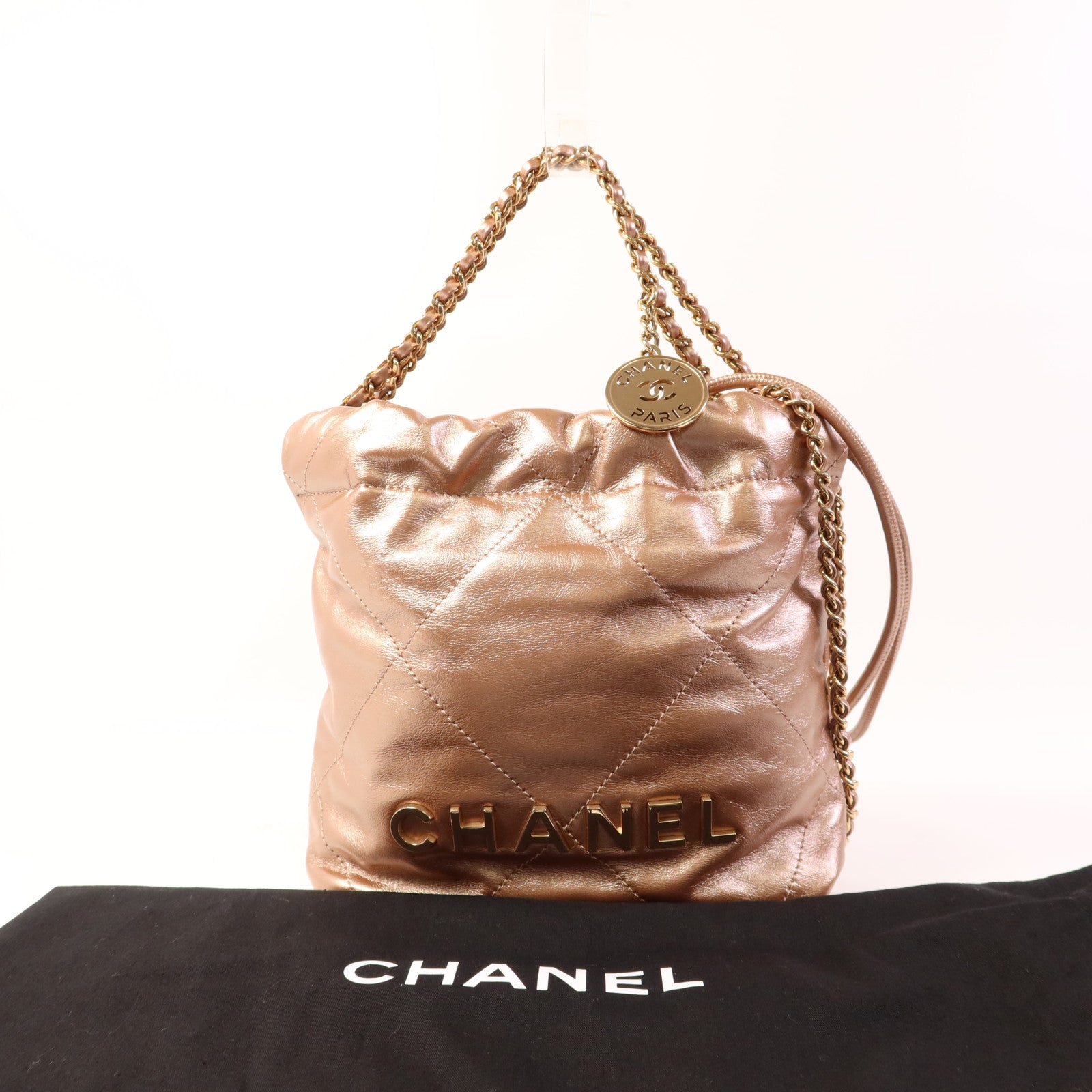 CHANEL 牛皮皮革Chanel 22 Mini手挽肩背兩用袋