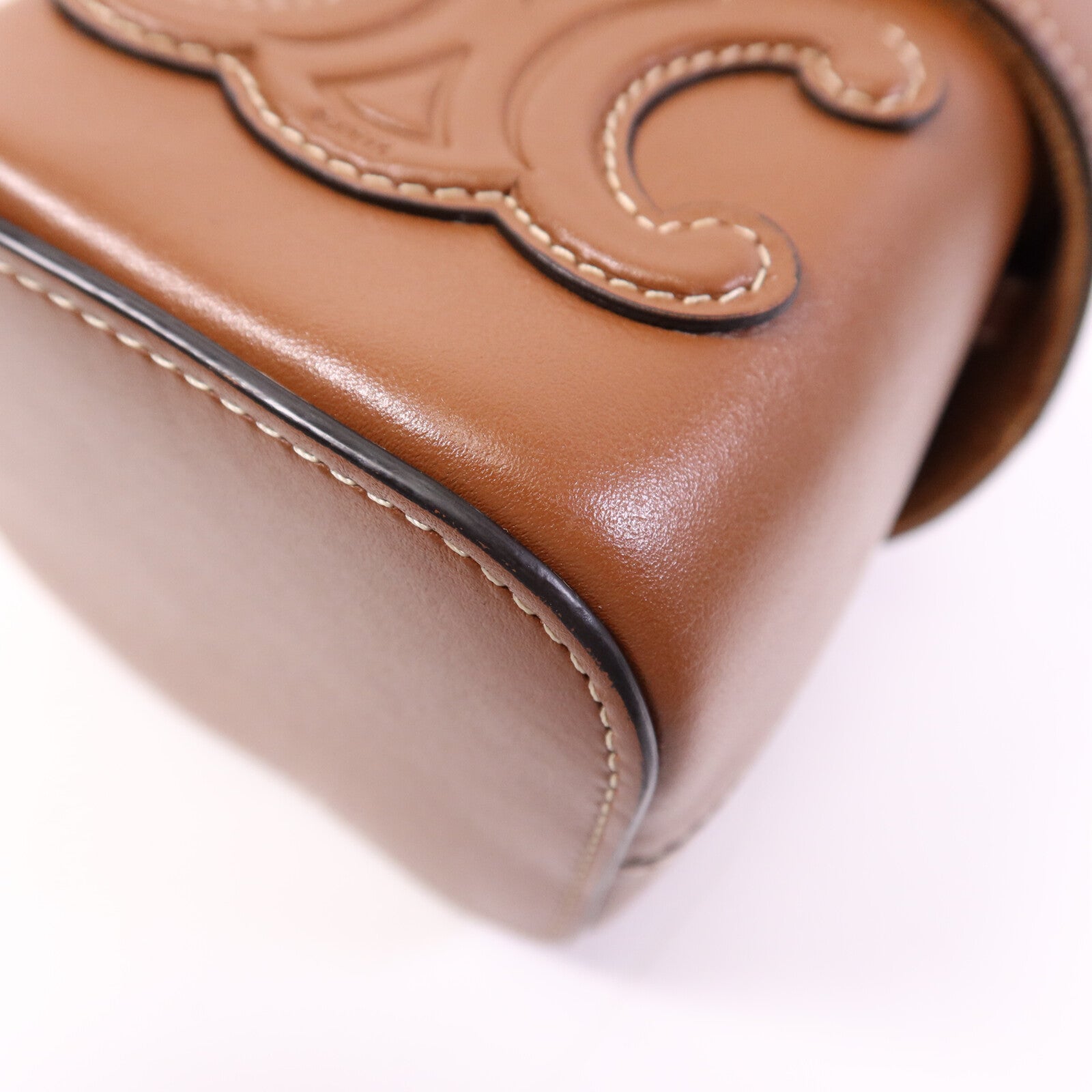 CELINE 【激減優惠】牛皮皮革Small Box Cuir金扣肩背袋