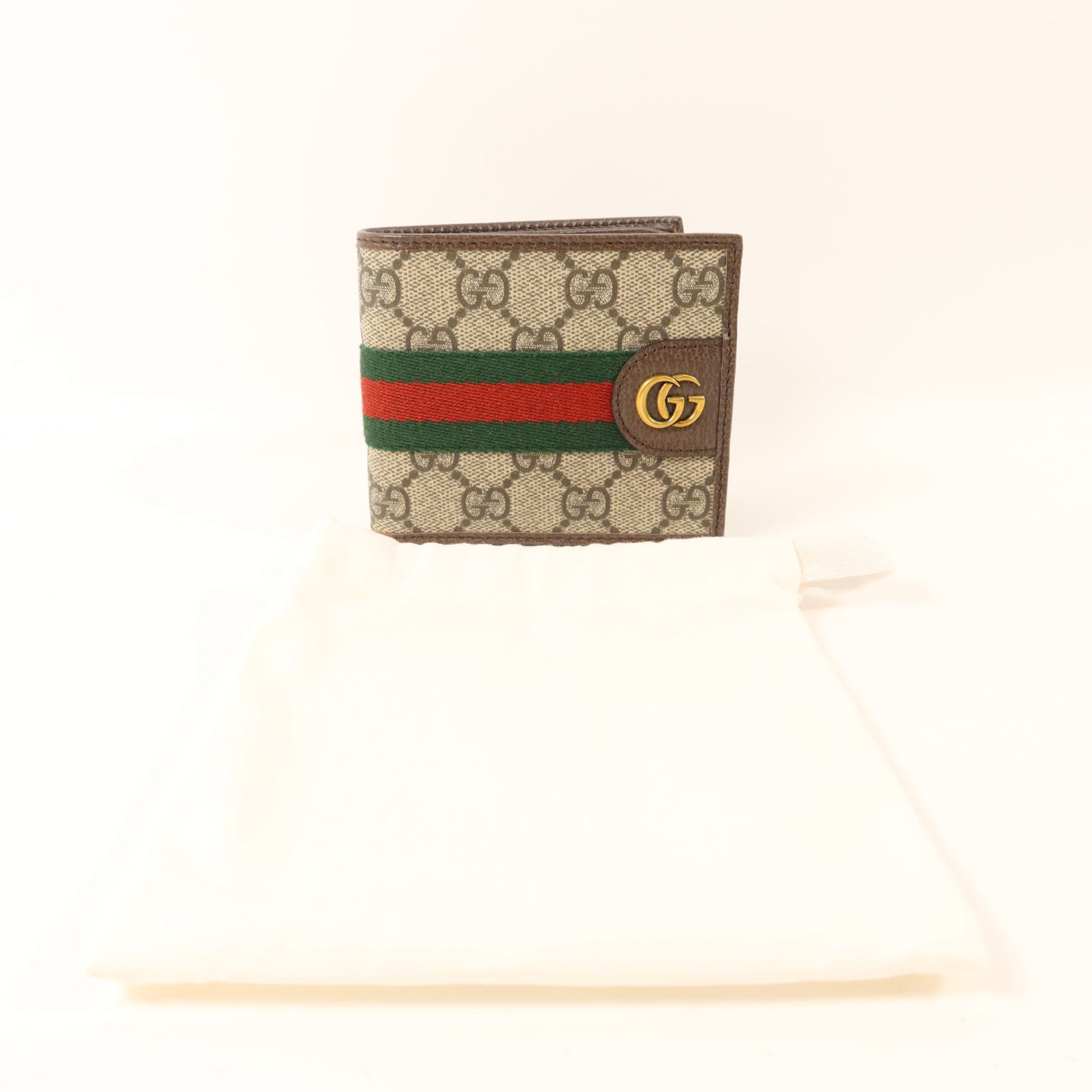 GUCCI 塗層帆布Ophidia Bifold Wallet金扣錢包