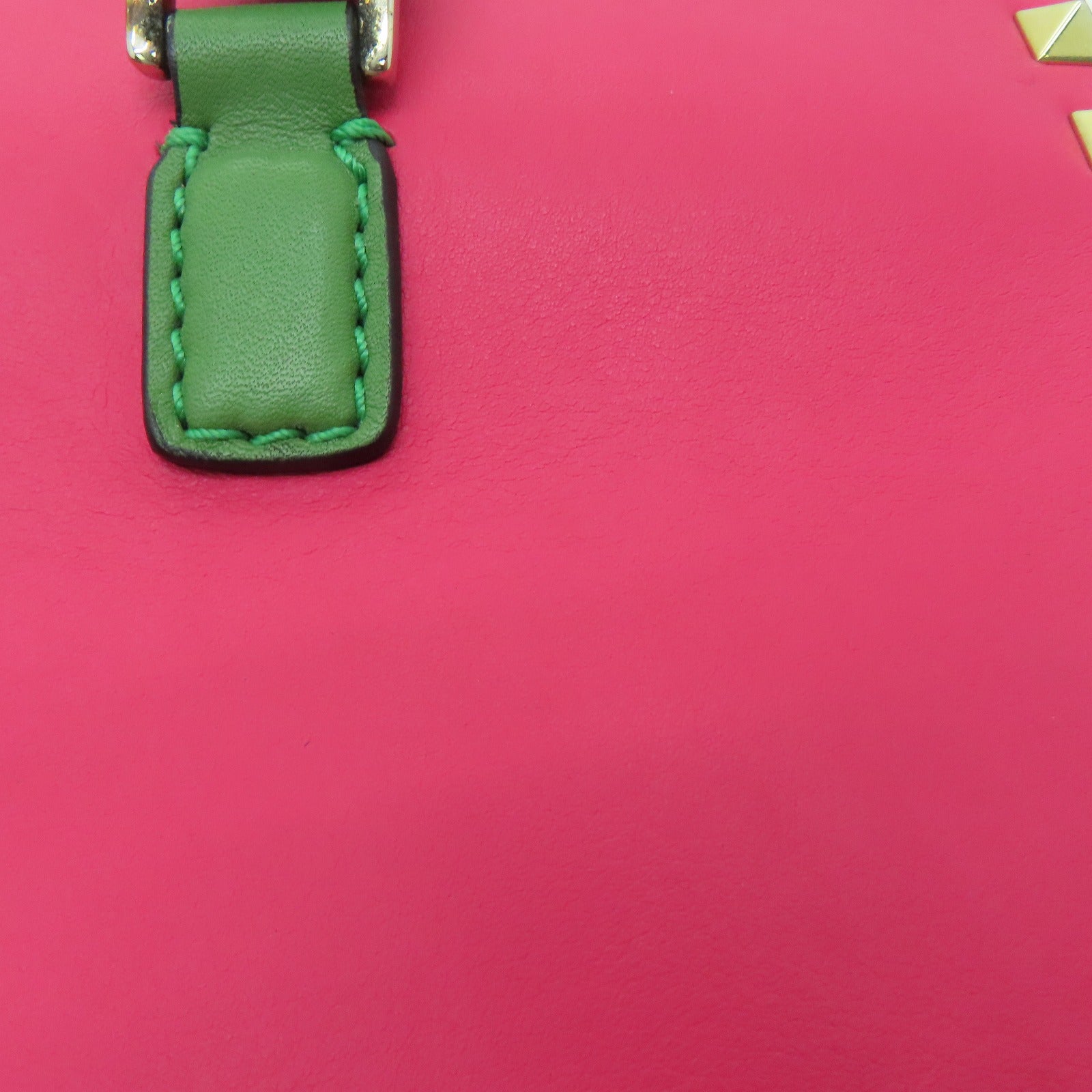 Valentino 牛皮皮革2 Way Shoulder Handbag金扣手挽肩背两用袋红色