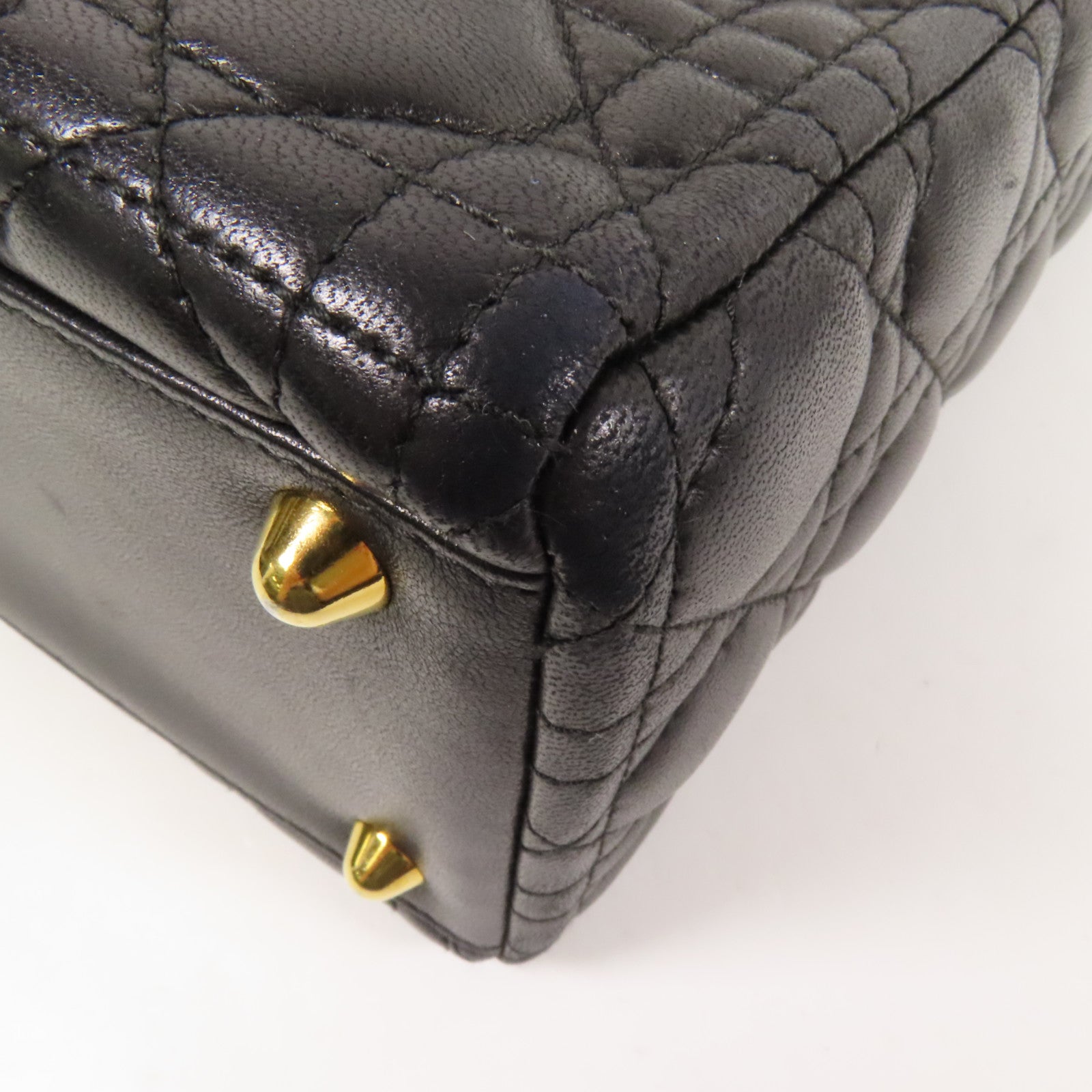 Dior 羊皮皮革Lady Dior Large金扣手挽袋