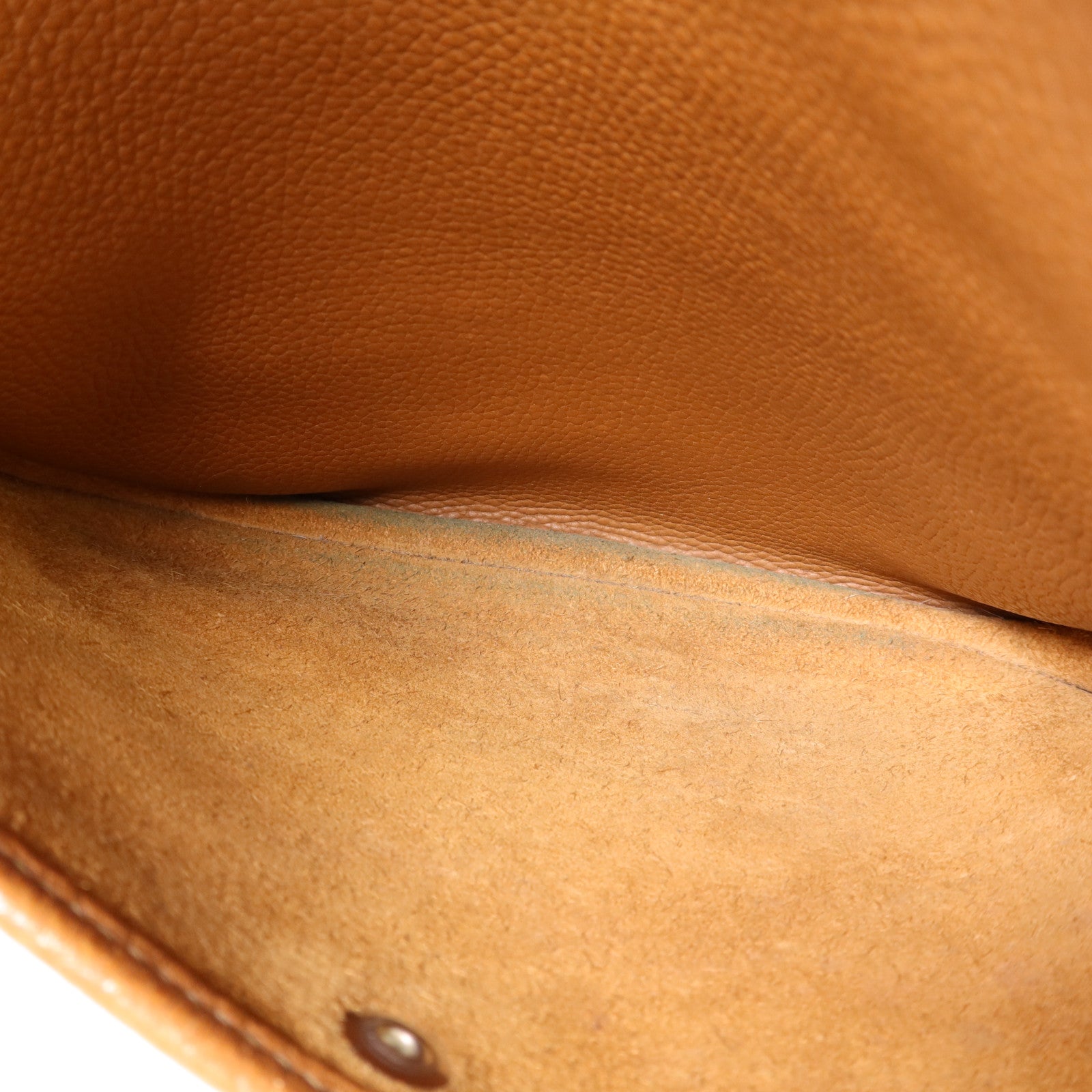 HERMES Clemence皮革Evelyne PM銀扣肩背袋Gold