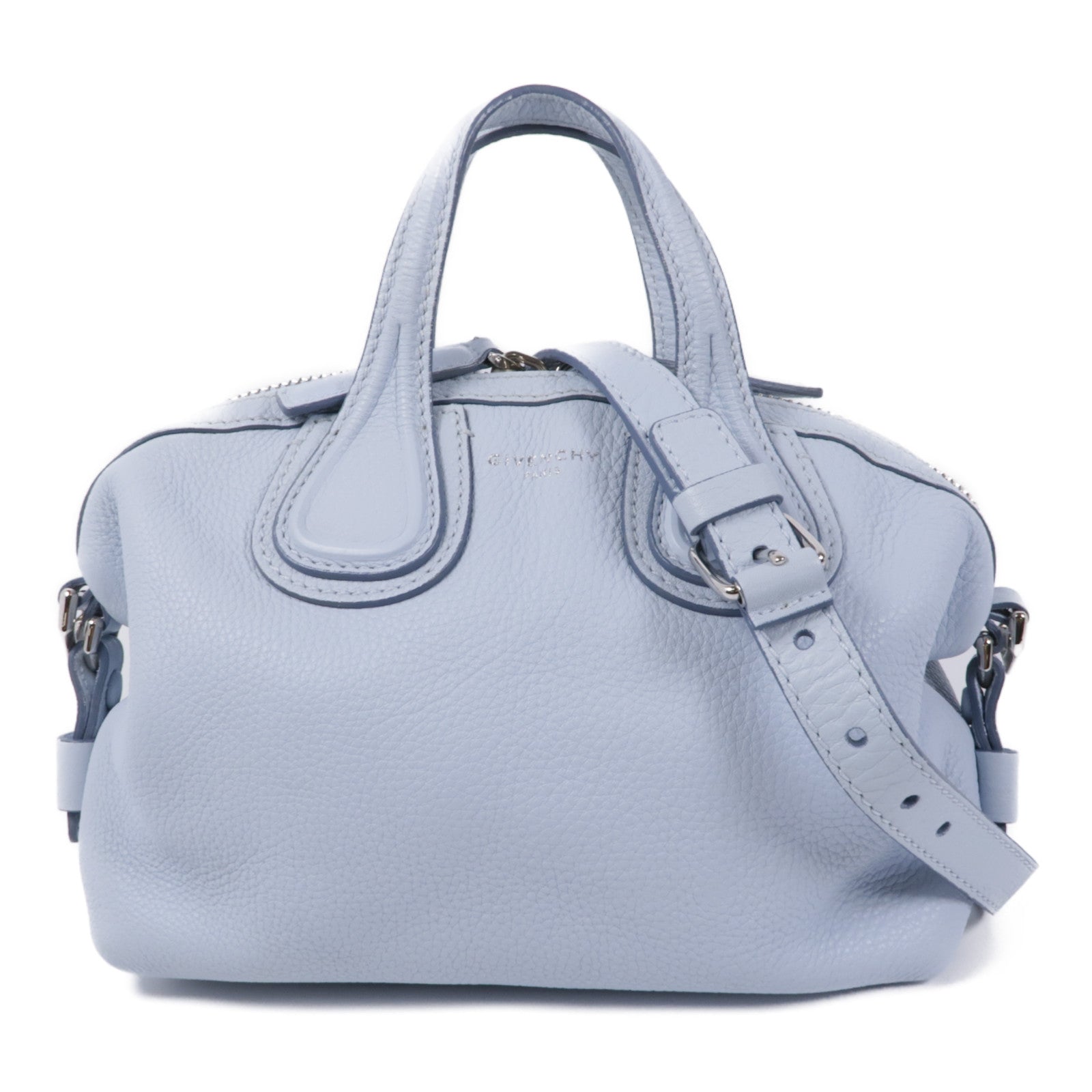 GIVENCHY 牛皮皮革2Way Shoulder Bag銀扣手挽肩背兩用袋