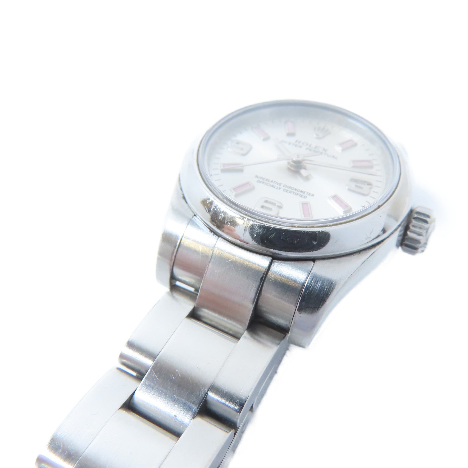 ROLEX Oyster Perpetual 26不鏽鋼手錶自動機芯銀色