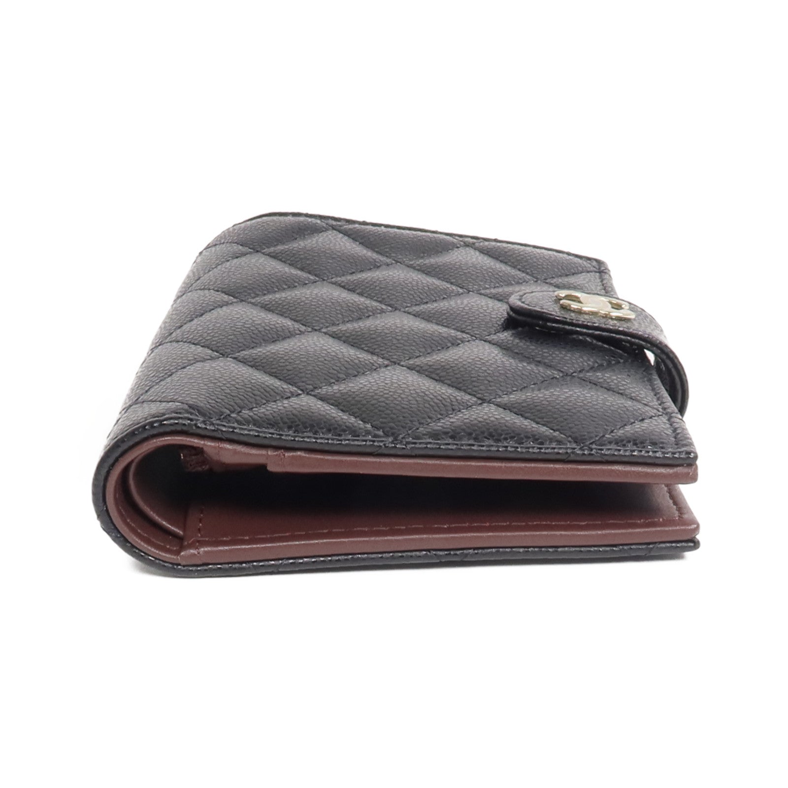 CHANEL 牛皮皮革Passport Holder金扣錢包/護照套