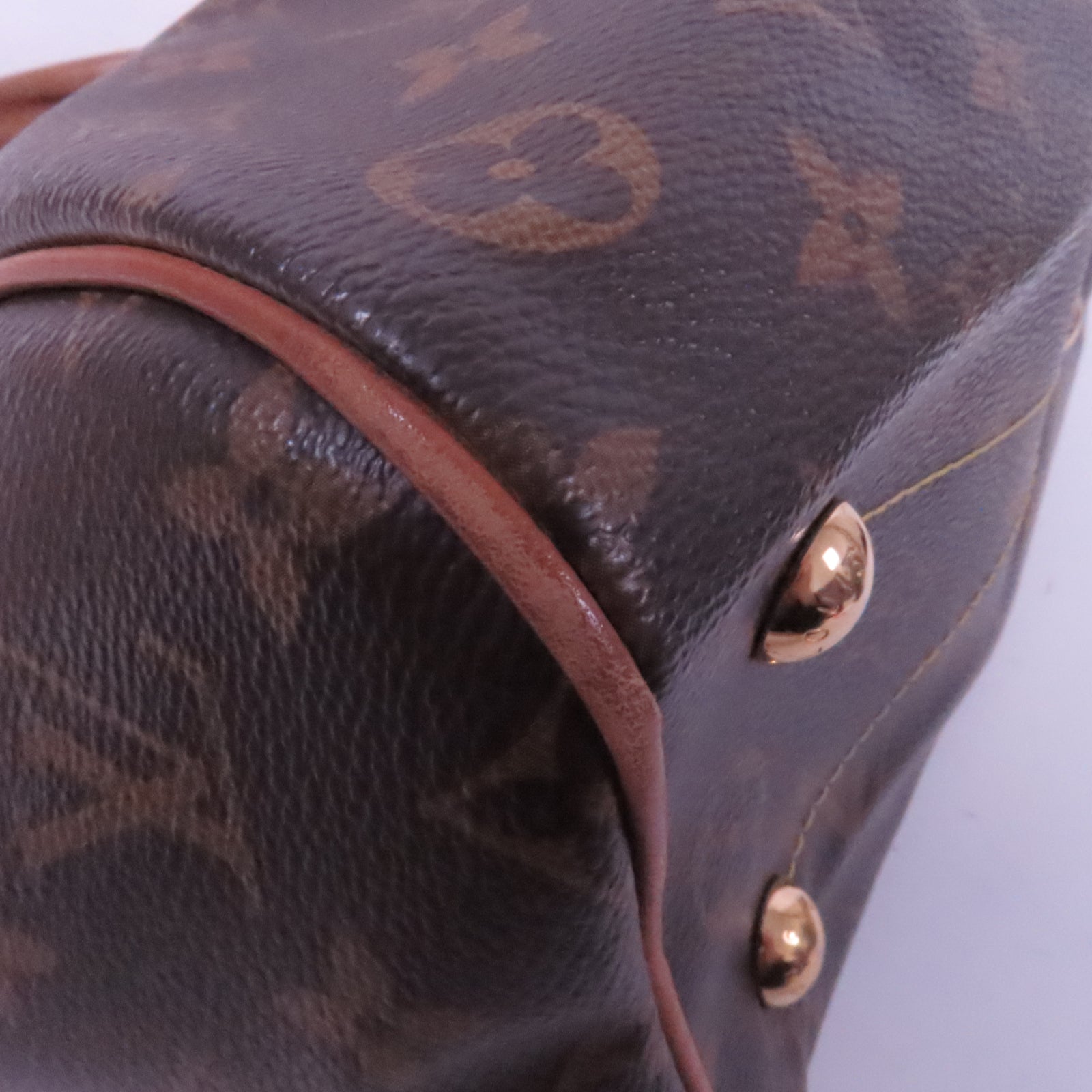 LOUIS VUITTON 【激減優惠】Monogram Tivoli PM金扣手挽袋啡色