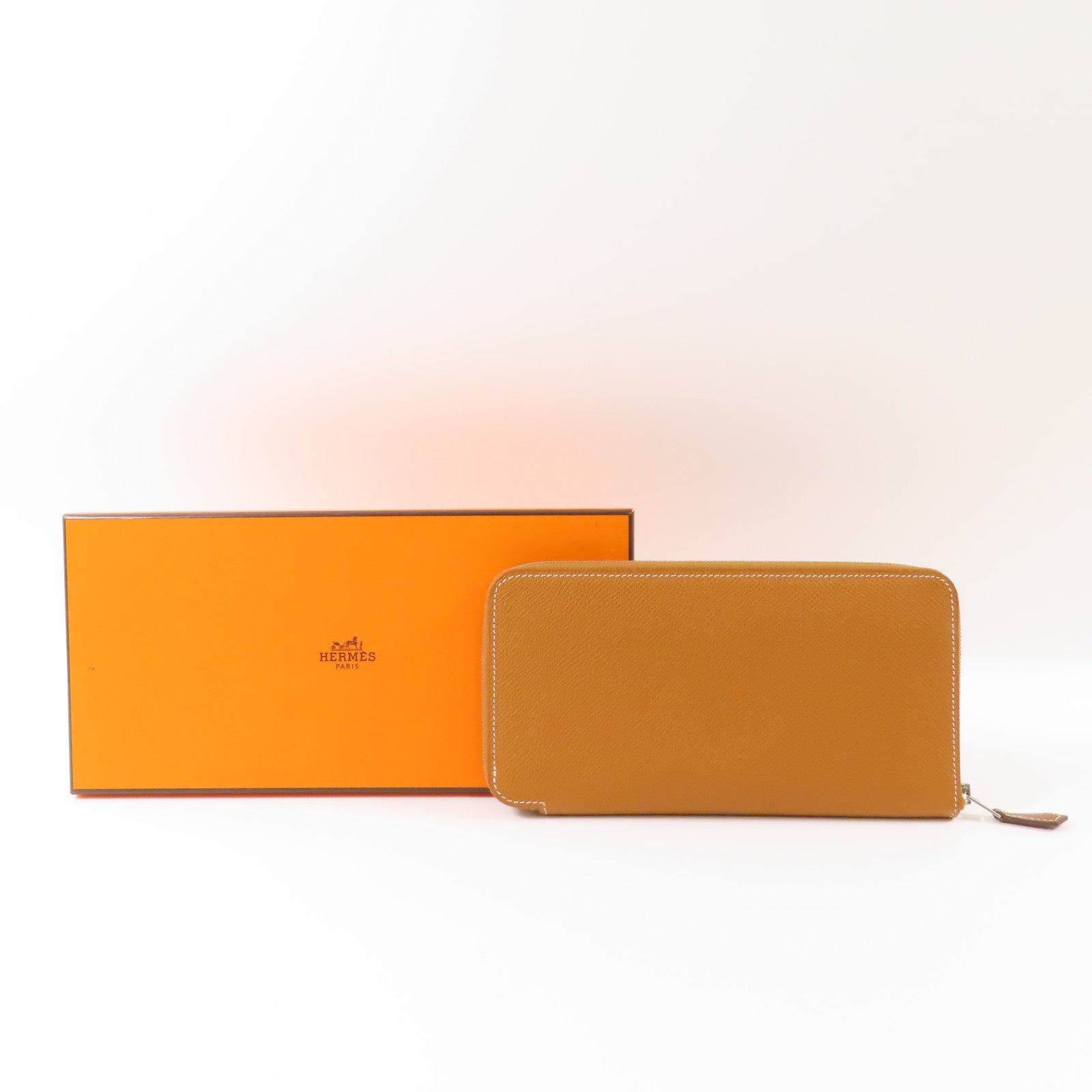 HERMES 【激減優惠】Epsom皮革Silk'In Long Wallet銀扣長錢包Gold
