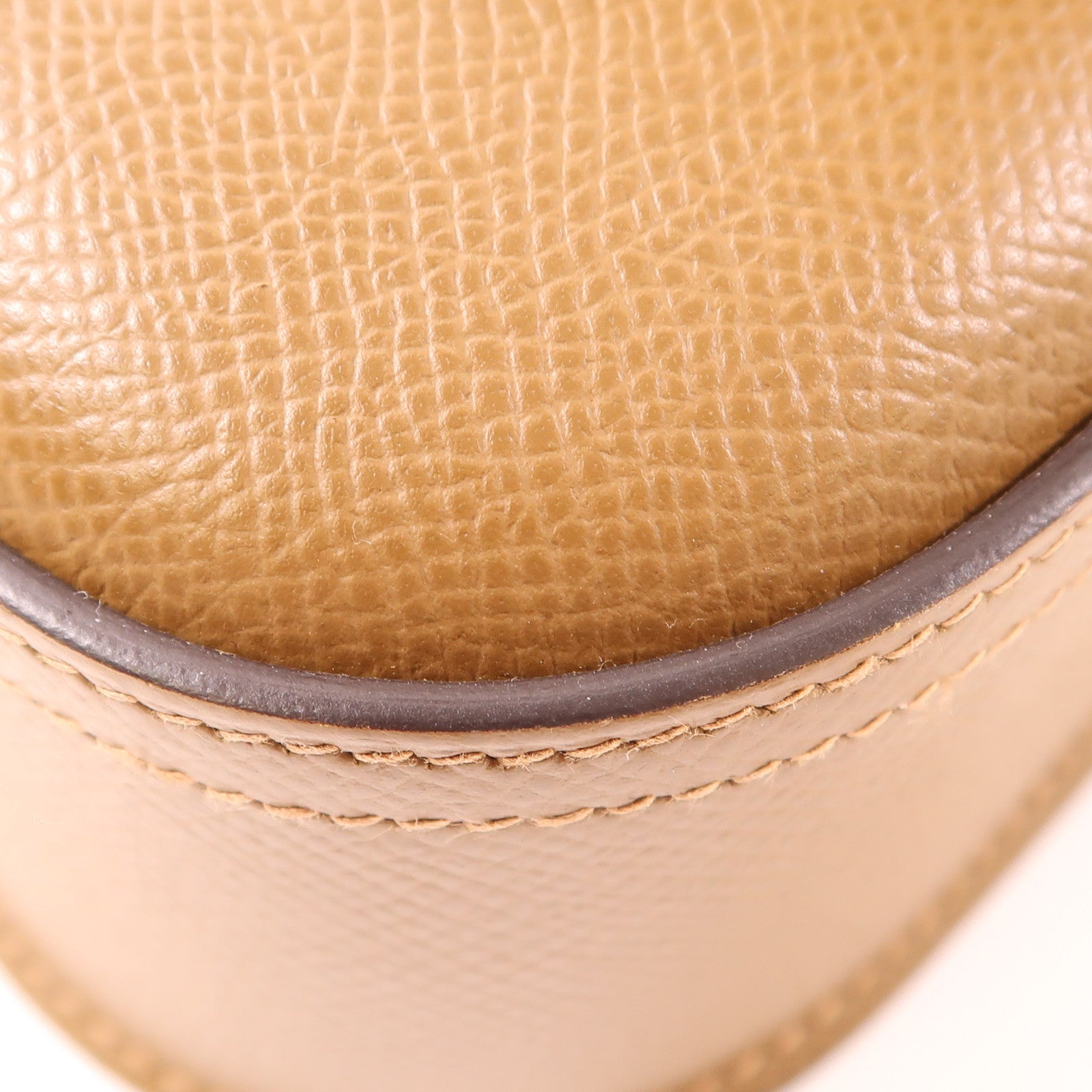 HERMES Epsom皮革Della Cavaller銀扣肩背袋37 Gold