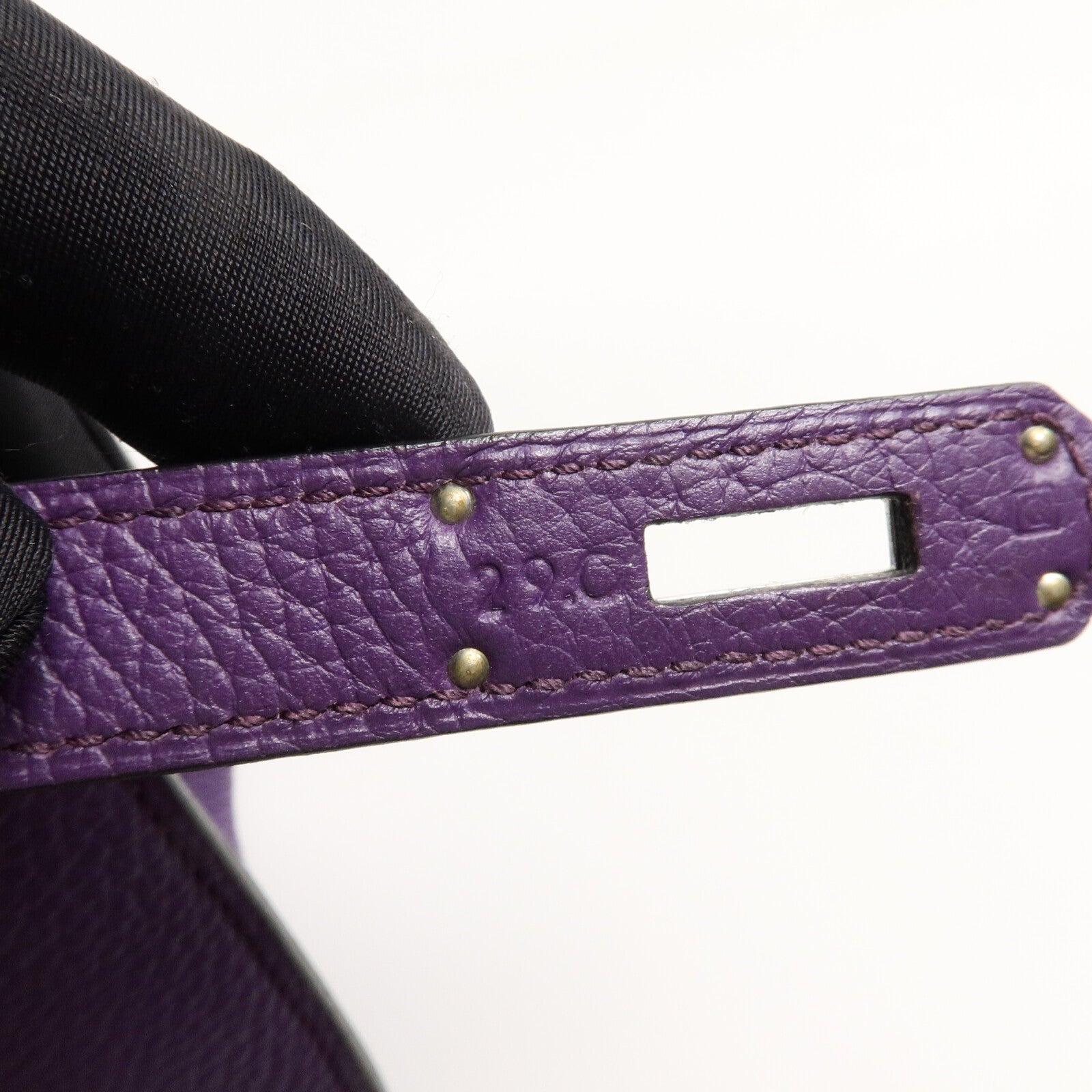 HERMES Clemence皮革Jypsiere 28肩背袋Anemone