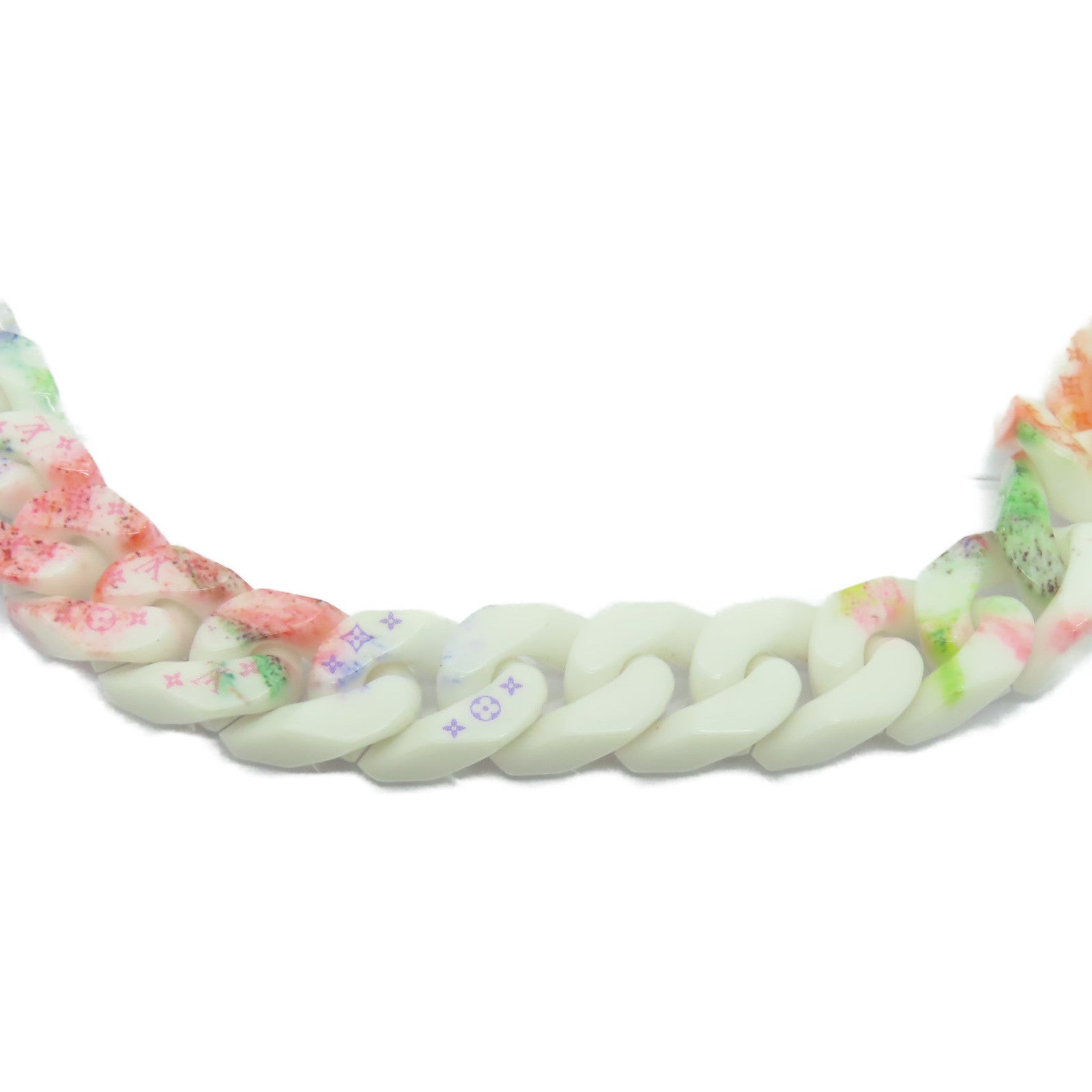 LOUIS VUITTON **【激減優惠】陶瓷Collier Chain Links Necklace銀扣項鍊白色