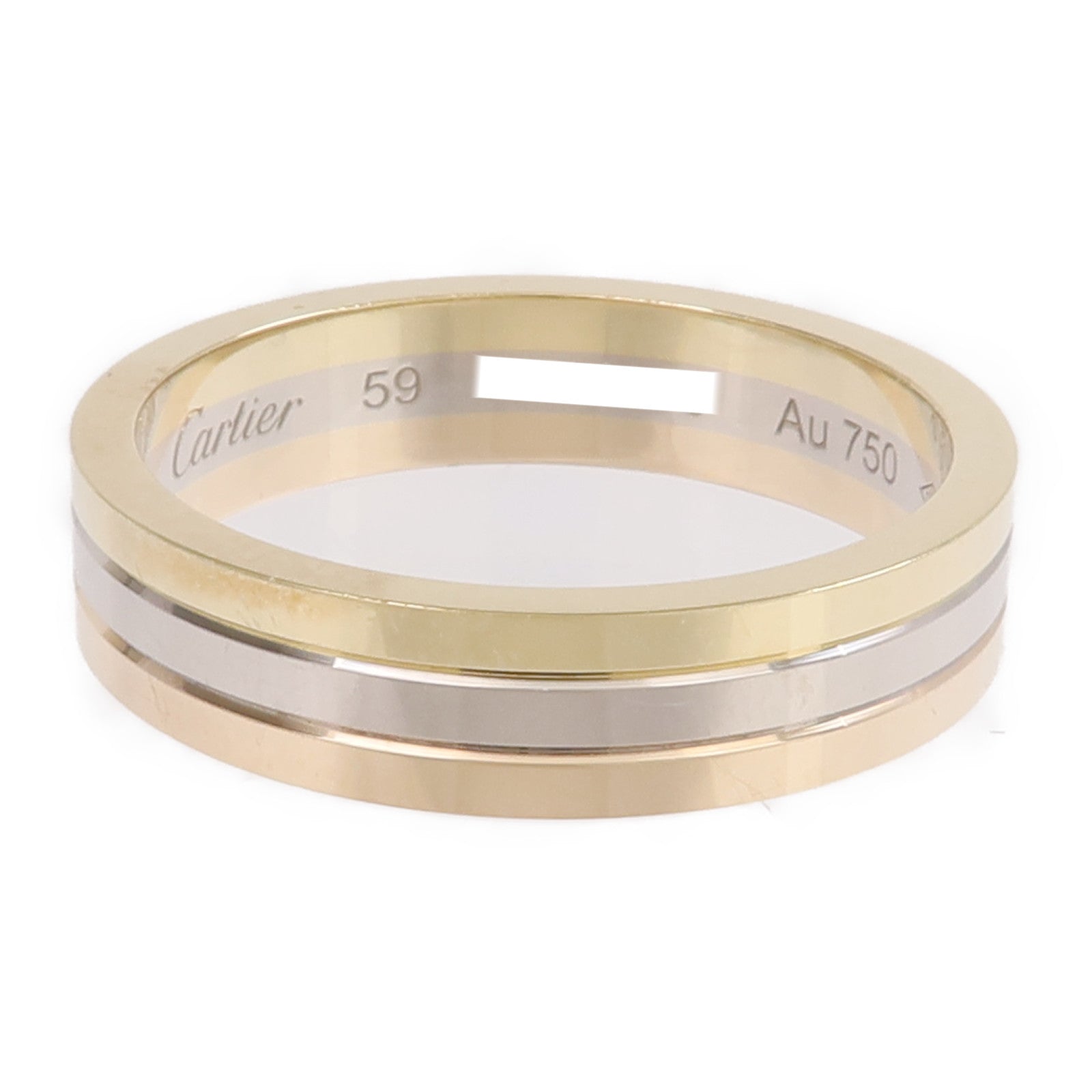 CARTIER 18K黃金/白金/玫瑰金Vendome Louis Ring鑽石戒指Cartier#59/US#10.5