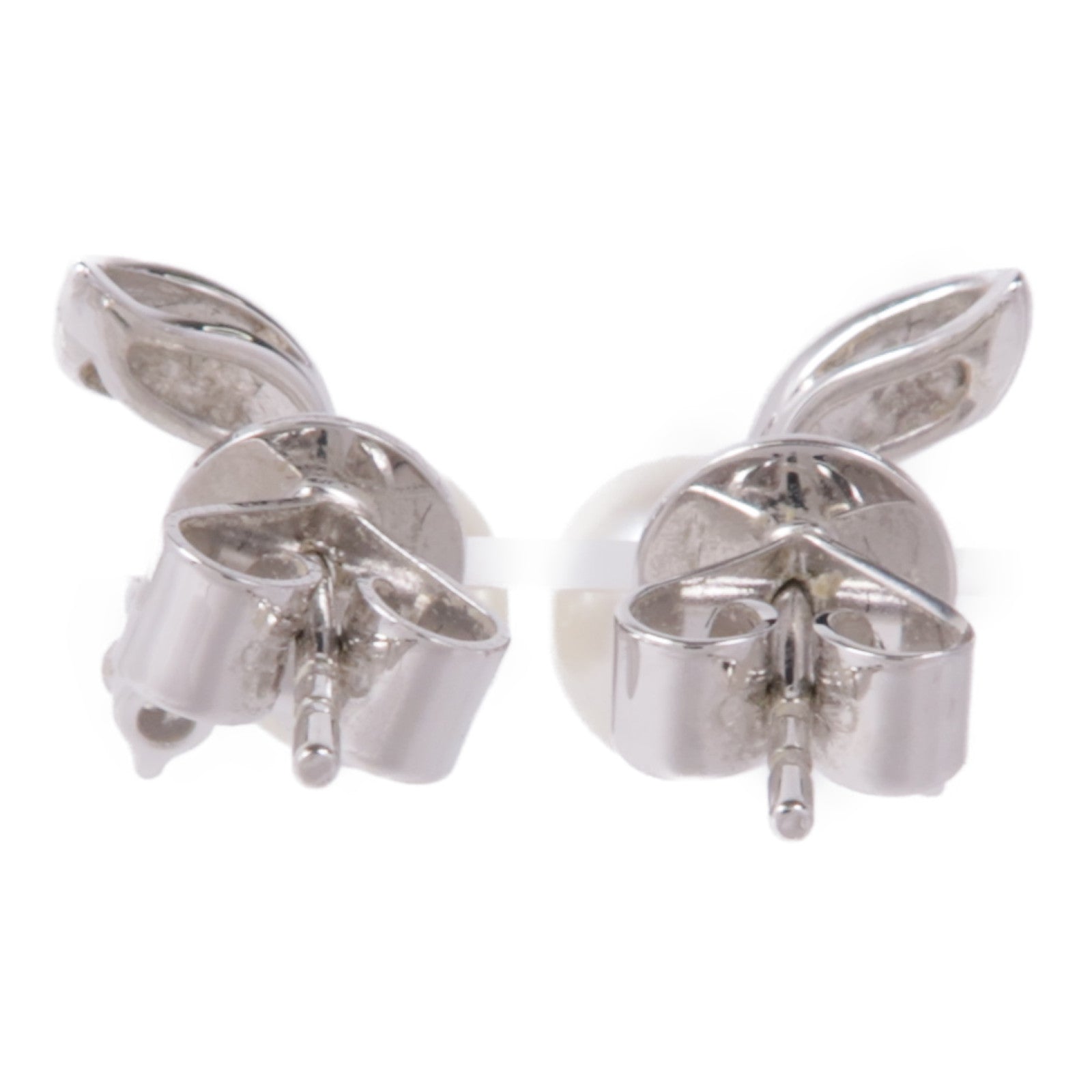 JEWELRY Pearl Diamond Earrings 18K White Gold