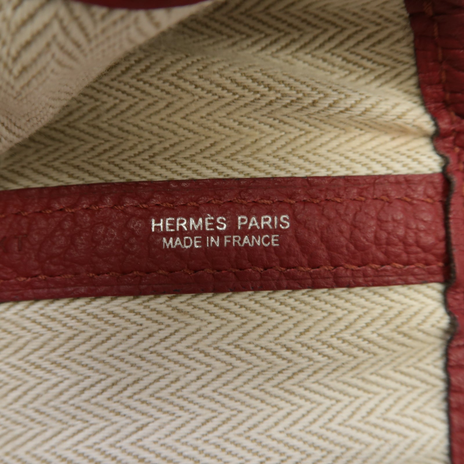 HERMES 【激減優惠】Negonda皮革GardenParty PM Large Tote Bag銀扣手挽袋Rubis/紅寶石紫紅色