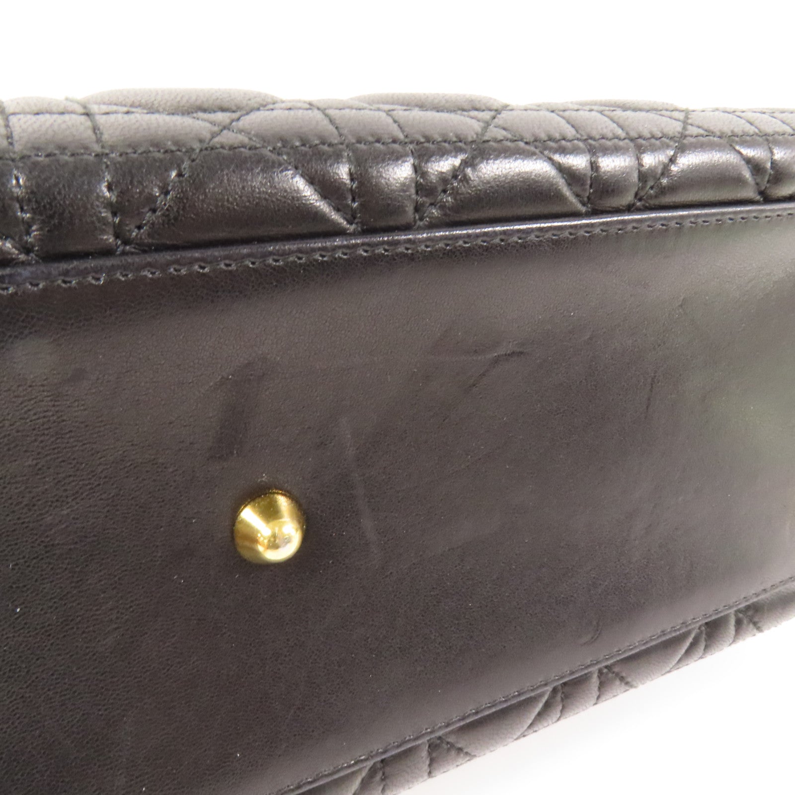 Dior 羊皮皮革Lady Dior Large金扣手挽袋