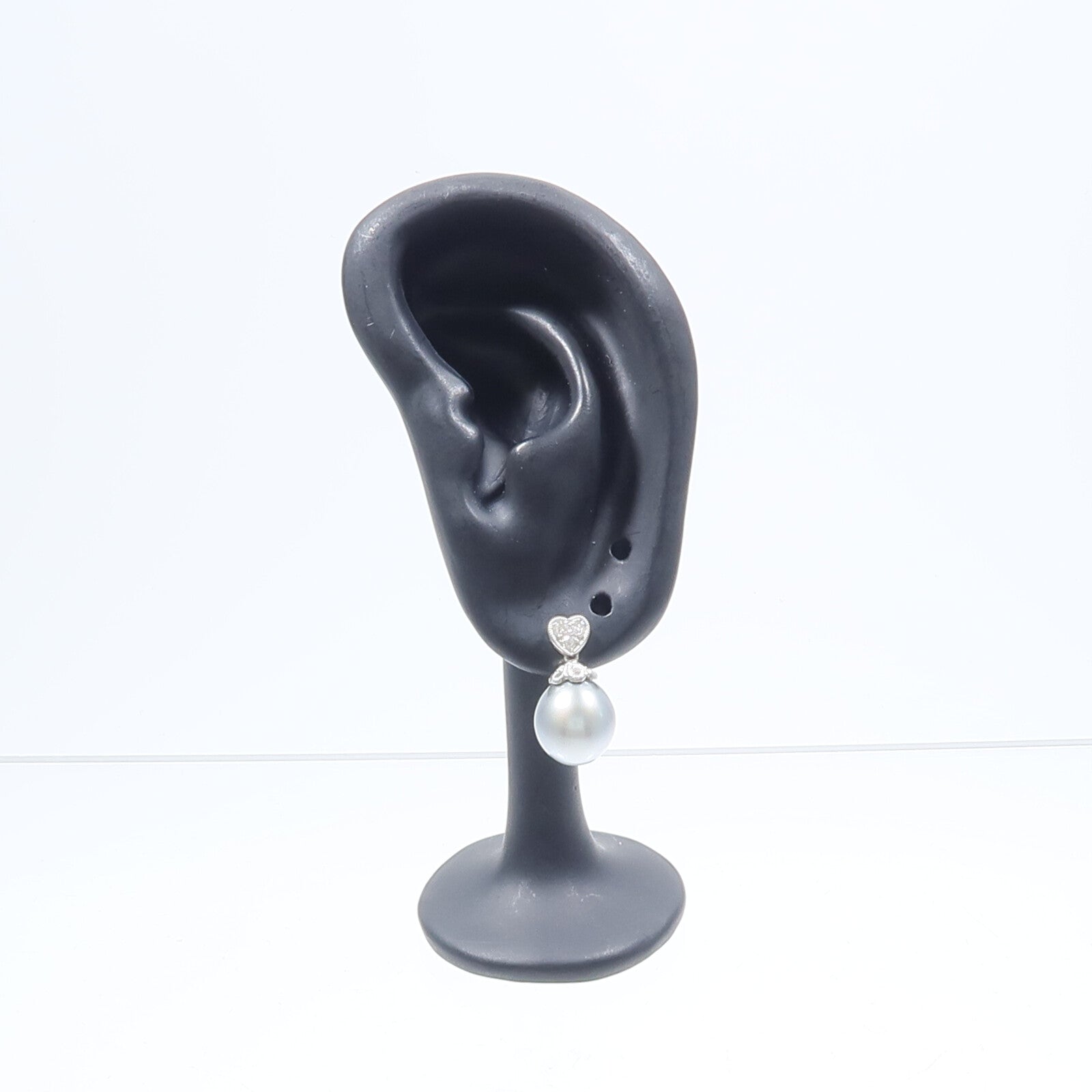 JEWELRY 18K/9K白金Pearl Diamond Earrings珍珠/鑽石耳環