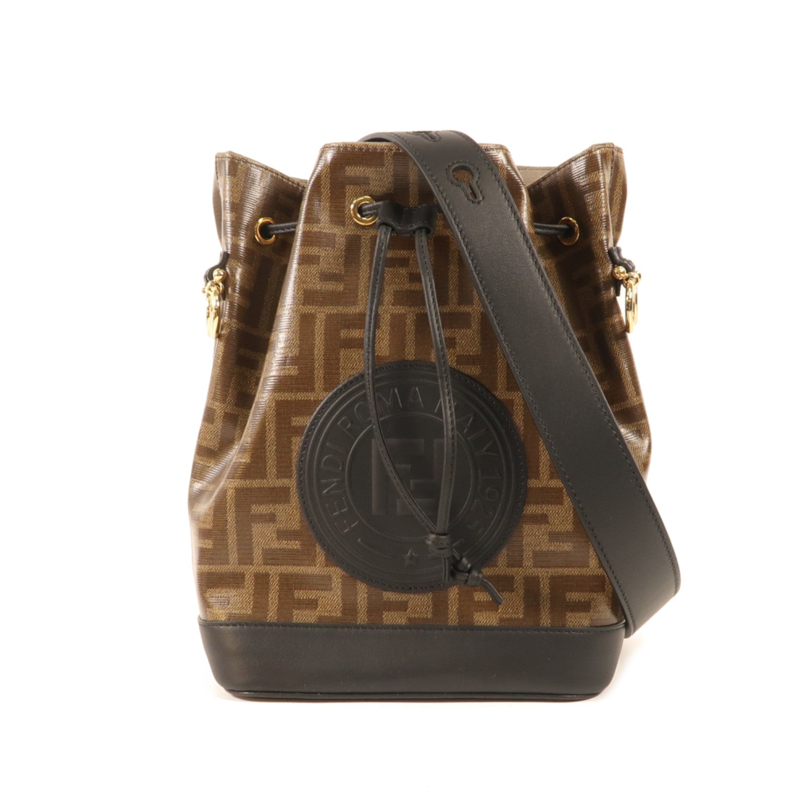 FENDI 【激減優惠】塗層帆布MON TRESOR金扣肩背袋