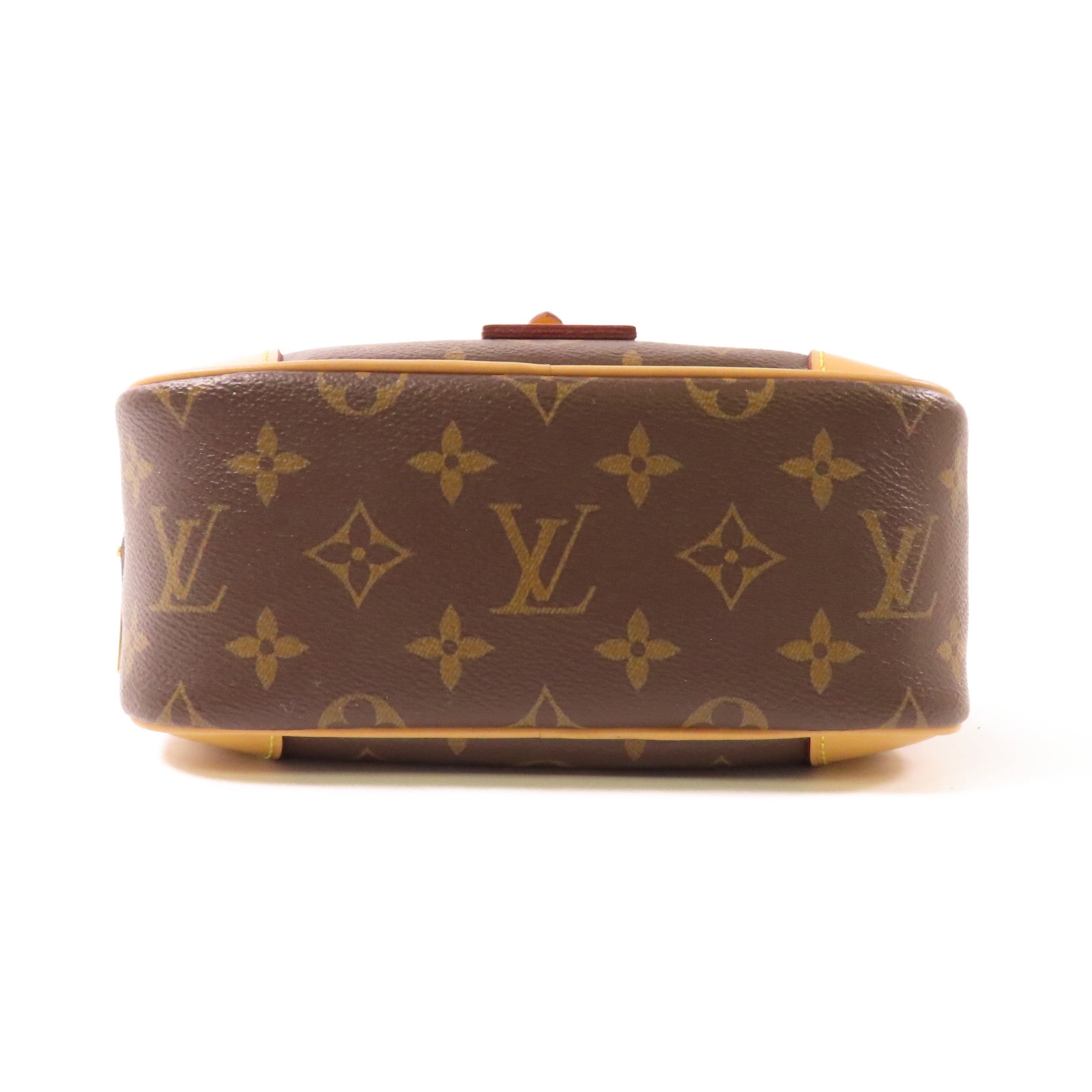 LOUIS VUITTON Monogram Deauville Mini金扣肩背袋棕色