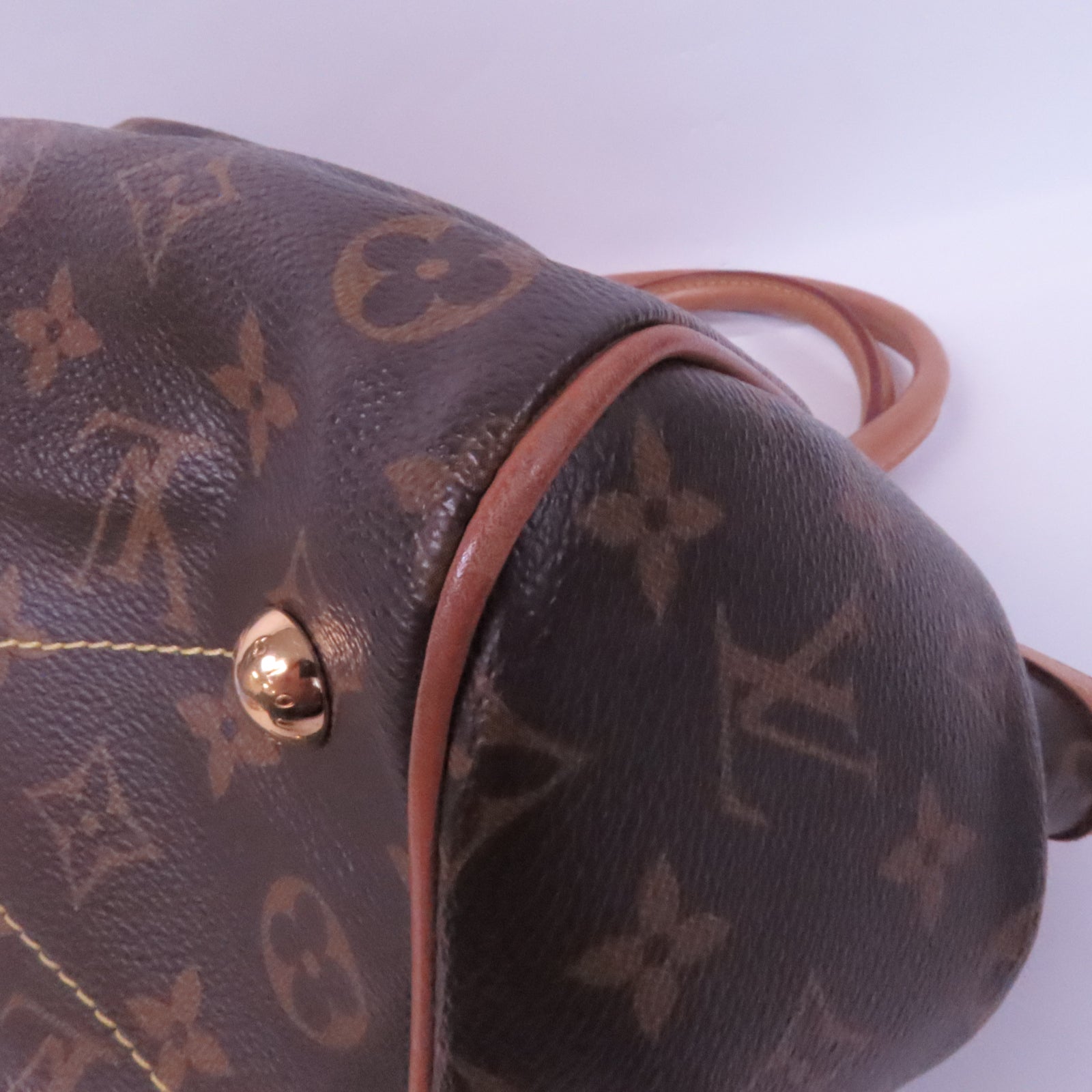 LOUIS VUITTON 【激減優惠】Monogram Tivoli PM金扣手挽袋啡色