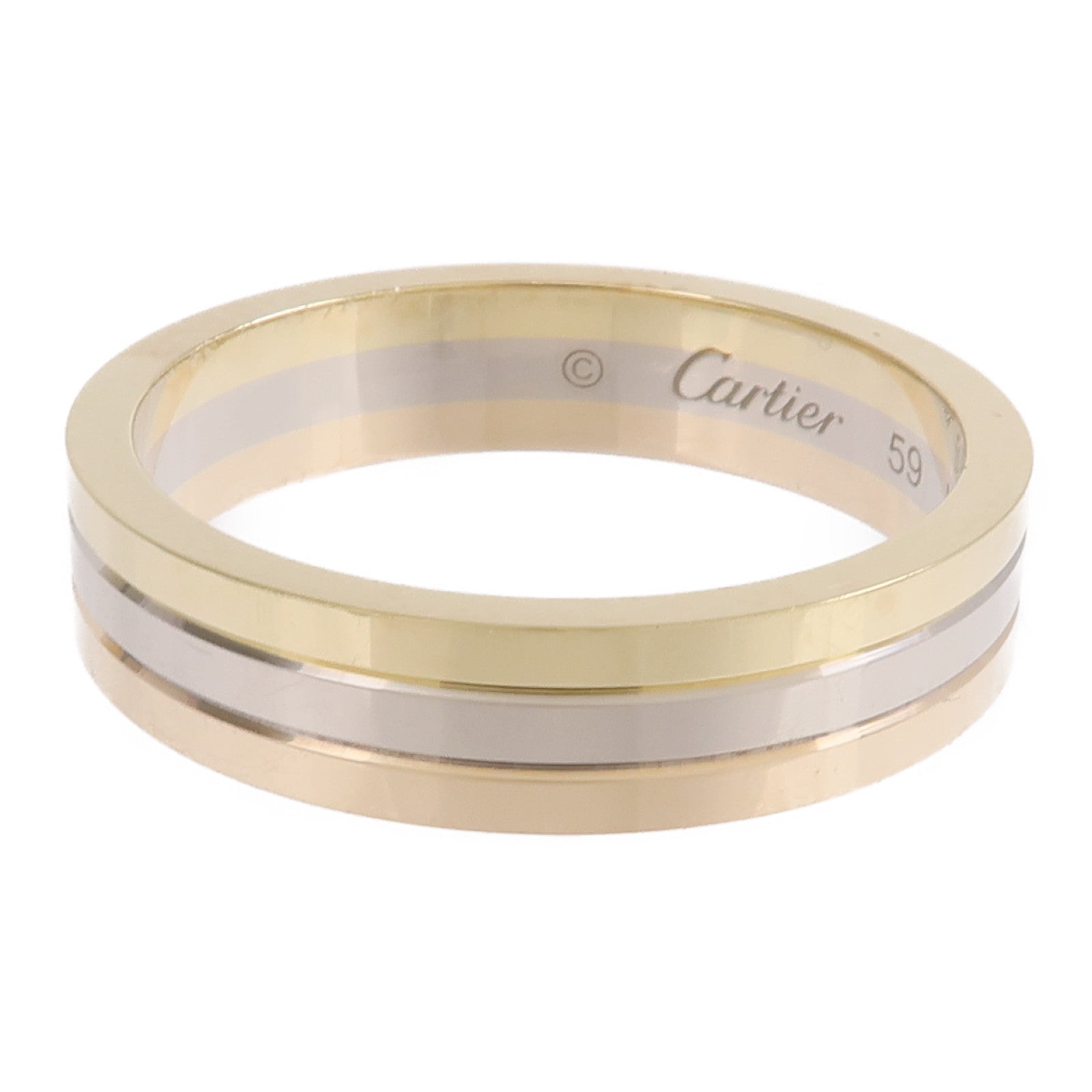 CARTIER 18K黃金/白金/玫瑰金Vendome Louis Ring鑽石戒指Cartier#59/US#10.5