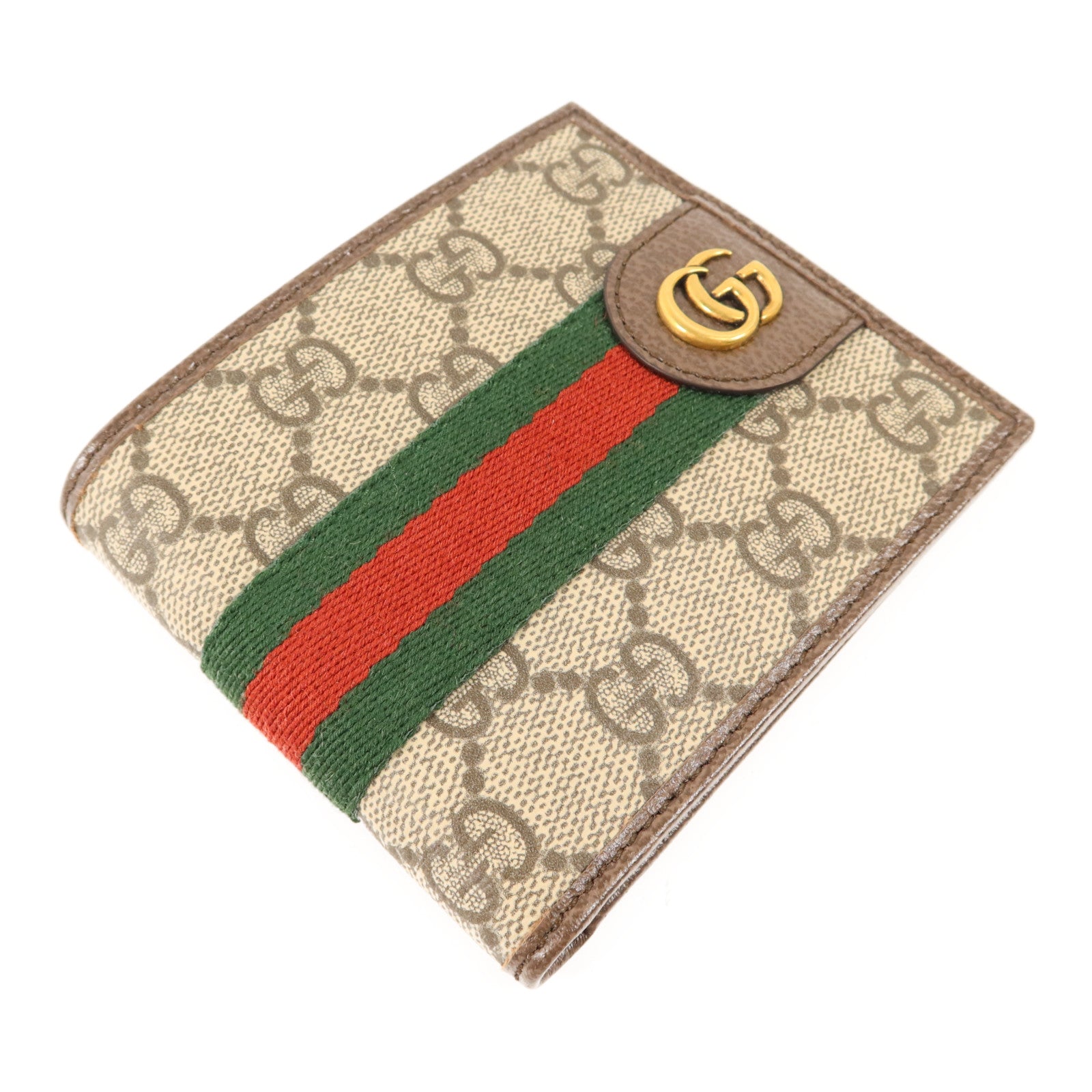 GUCCI 塗層帆布Ophidia Bifold Wallet金扣錢包