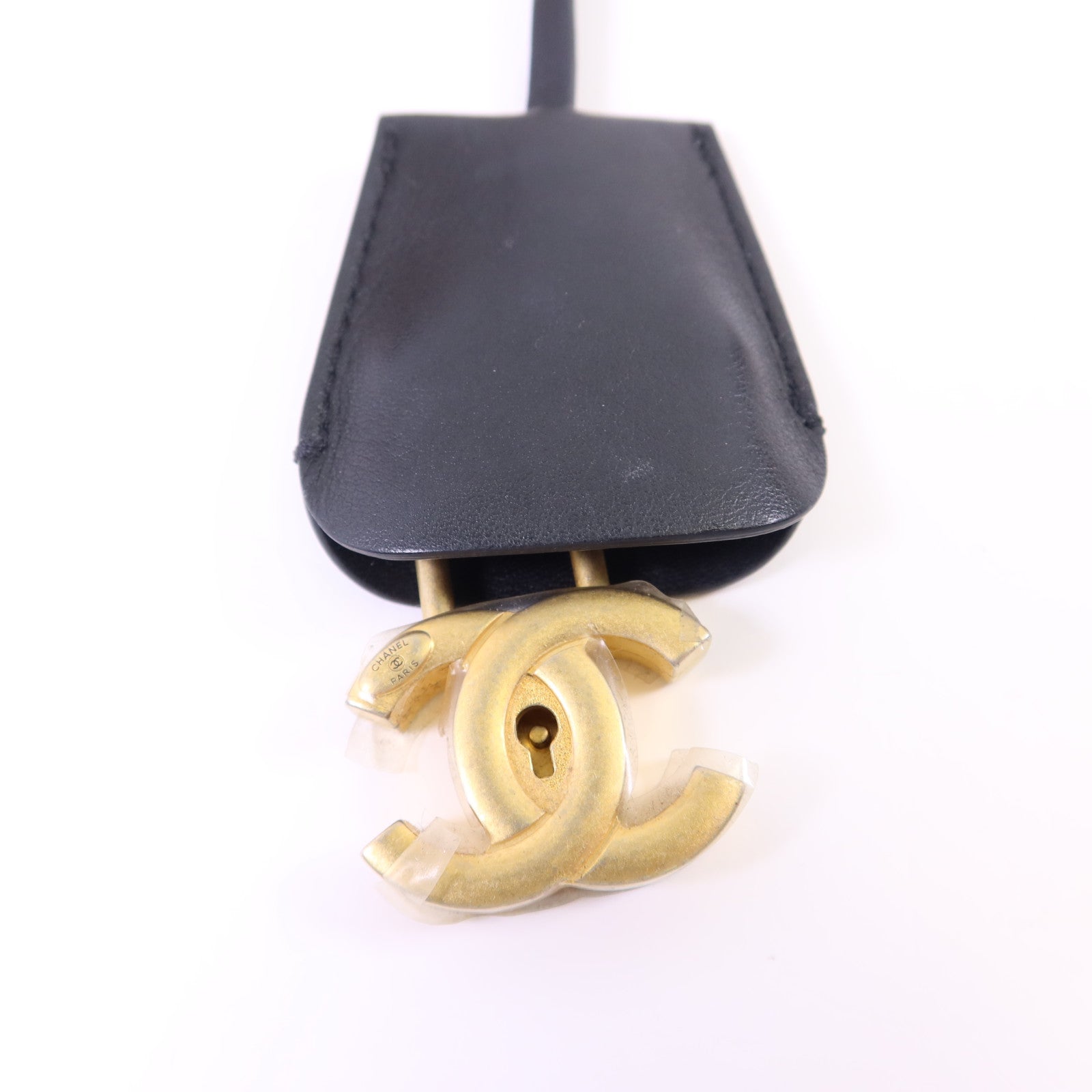 CHANEL 牛皮皮革Filigree Vanity Case Medium金扣鏈帶手挽肩背兩用袋