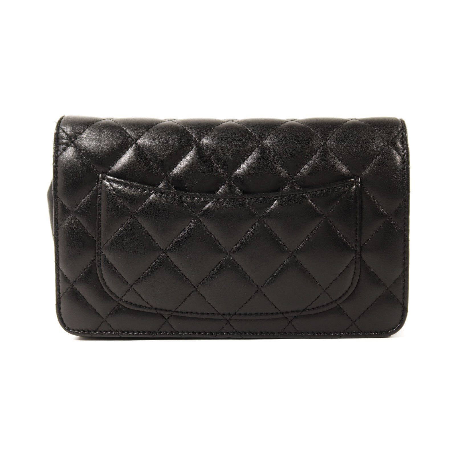 CHANEL 羊皮皮革WOC Wallet On Chain銀扣鏈帶肩背袋